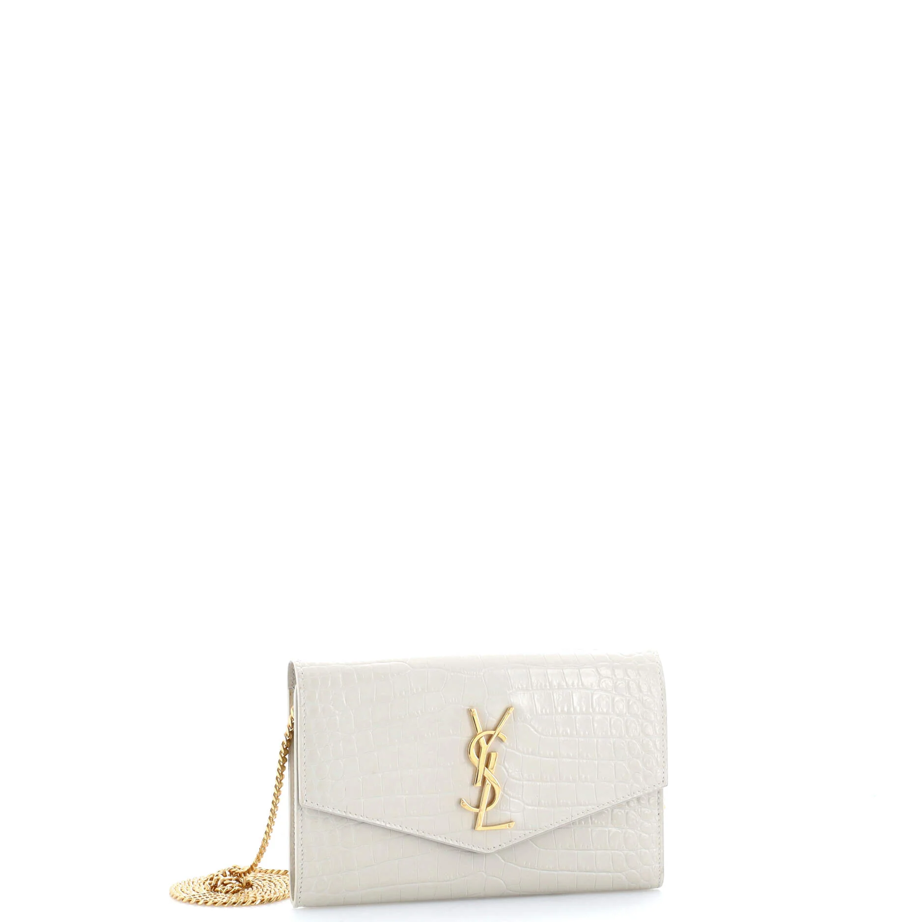 Uptown Chain Wallet Crocodile Embossed Leather - Image 2