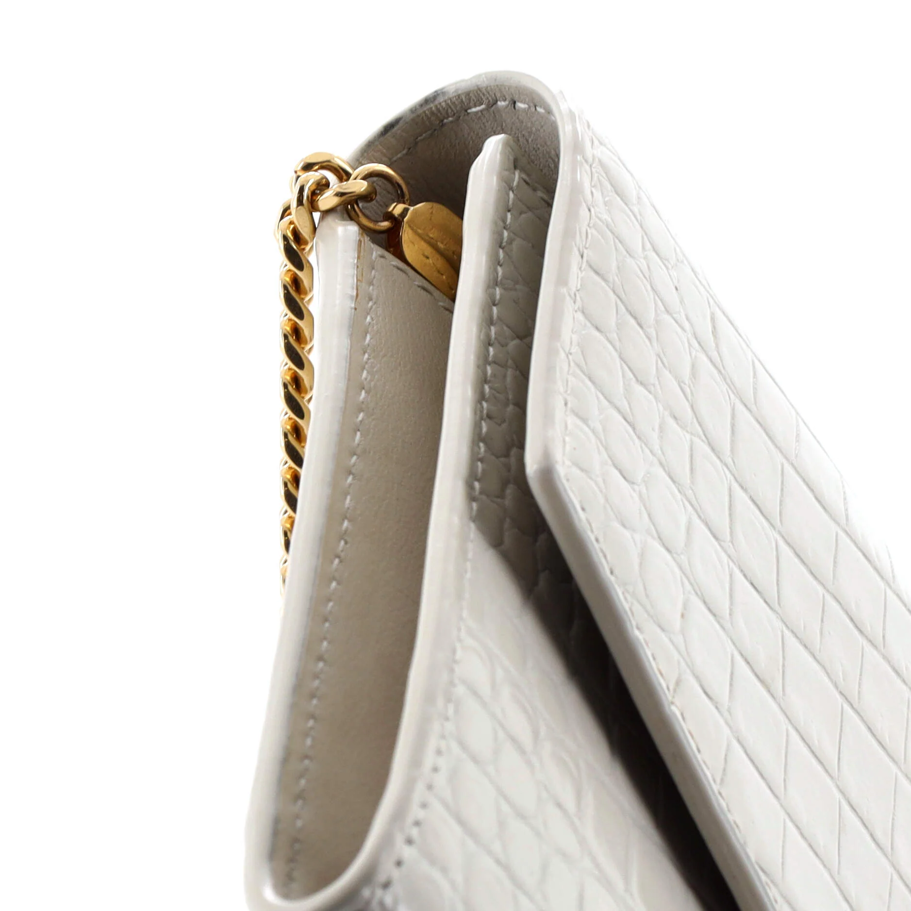Uptown Chain Wallet Crocodile Embossed Leather - Image 6
