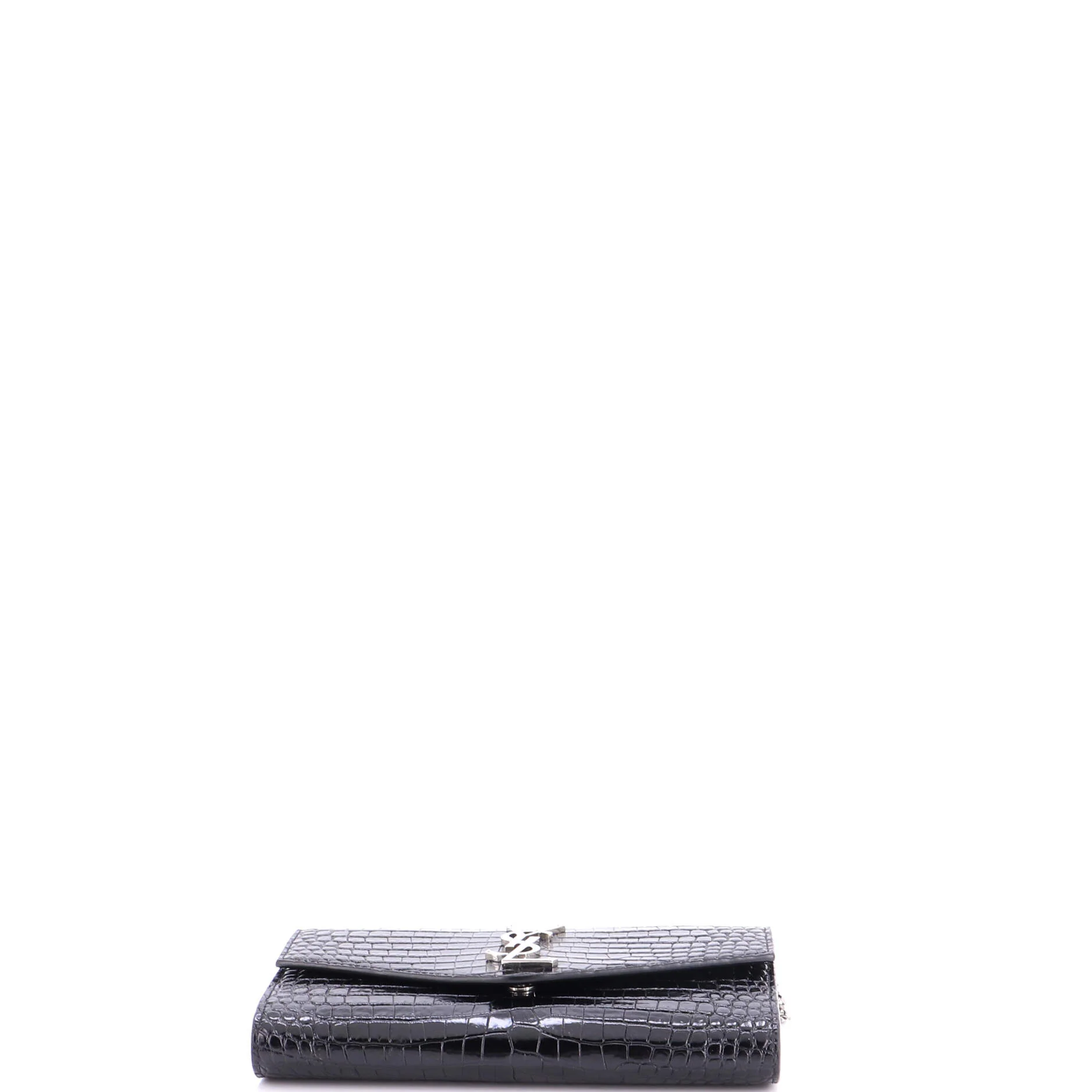 Uptown Chain Wallet Crocodile Embossed Leather - Image 5