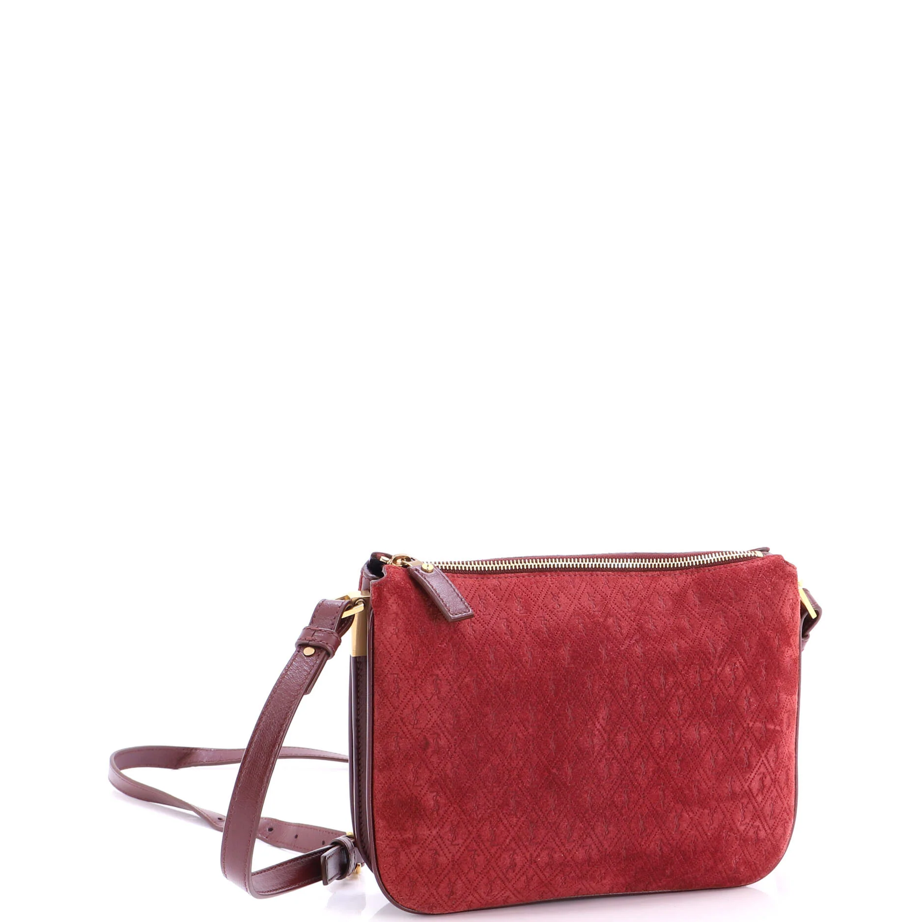 Zip Crossbody Bag Monogram All Over Suede Small - Image 2