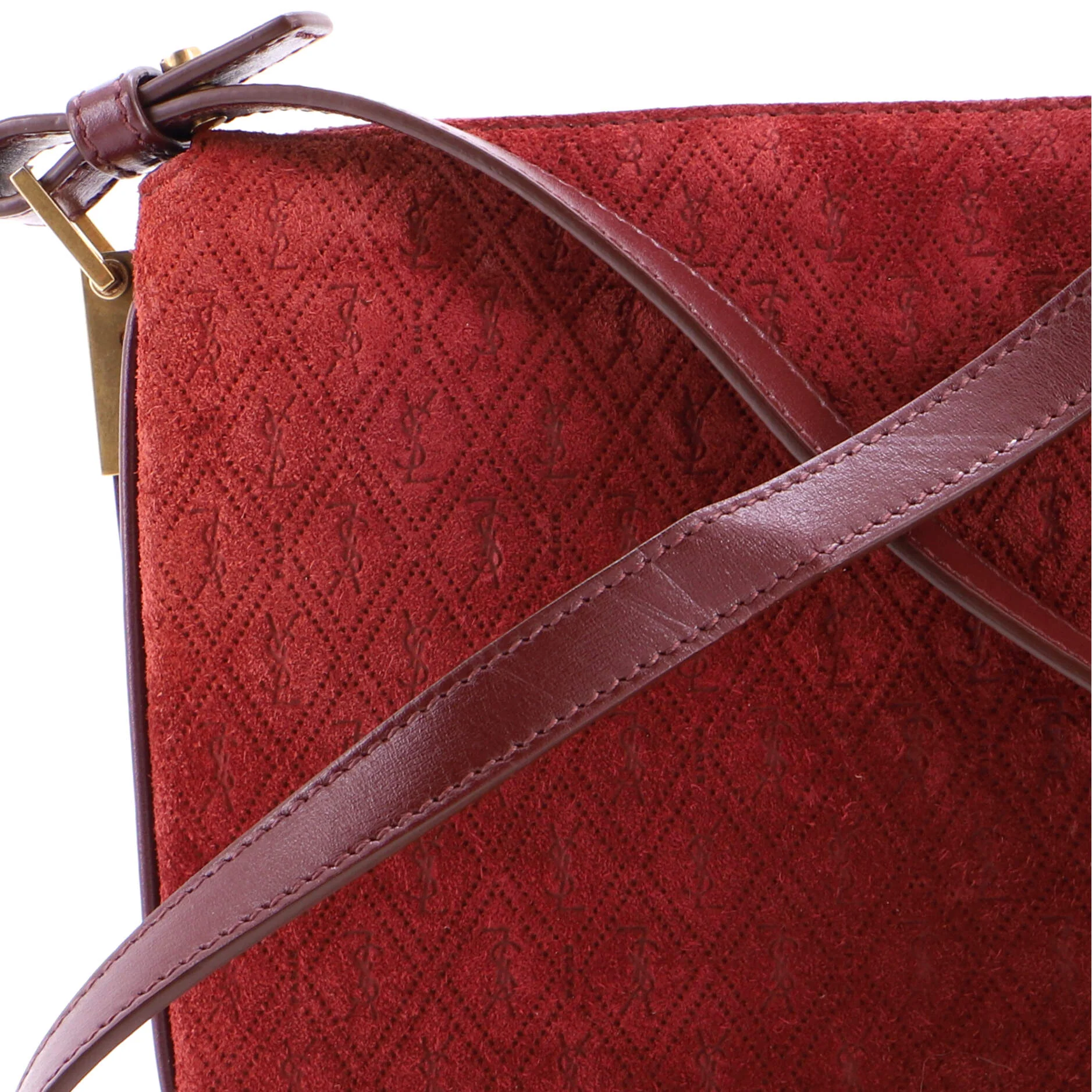 Zip Crossbody Bag Monogram All Over Suede Small - Image 6