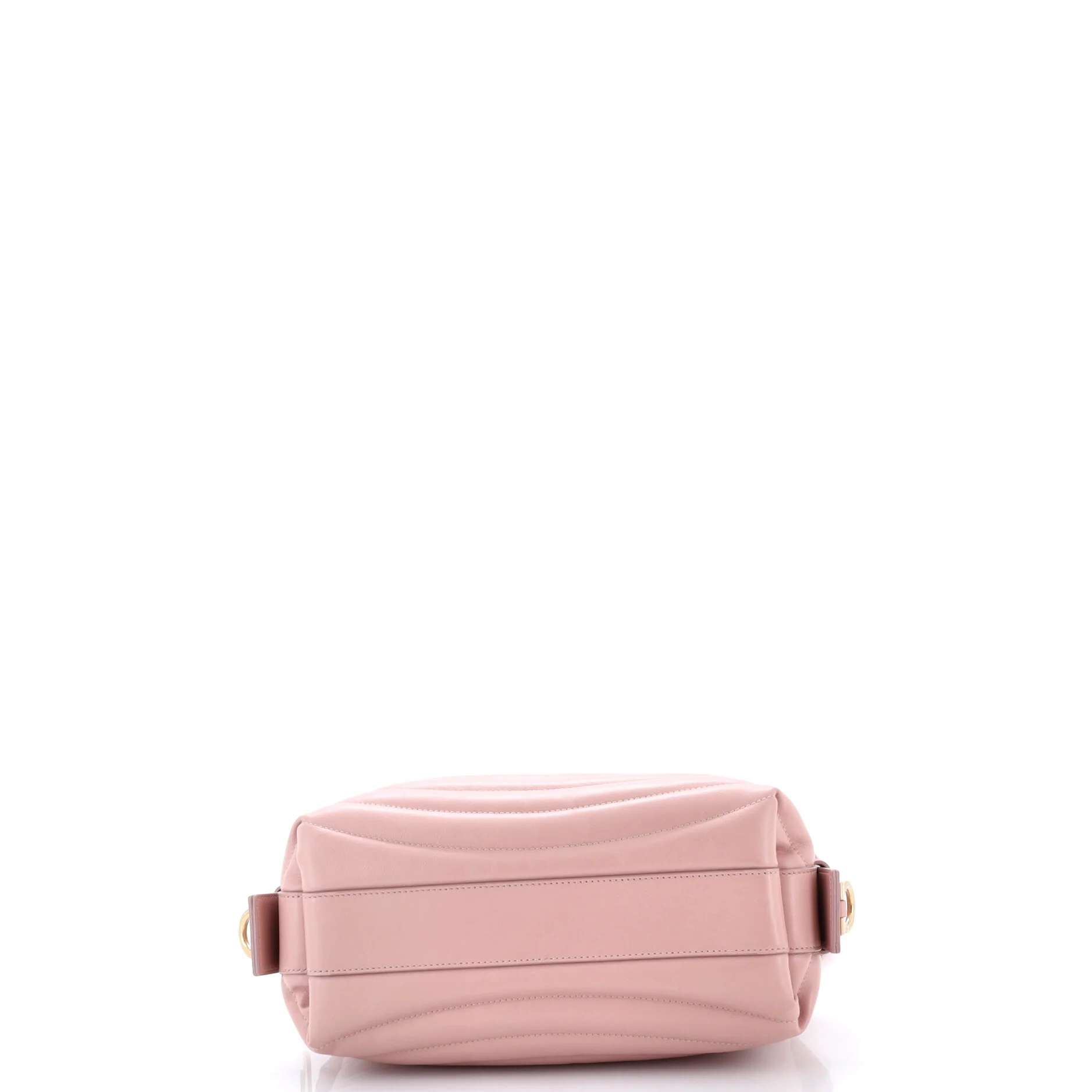 Convertible Top Handle Bowling Bag Quilted Leather - Image 4