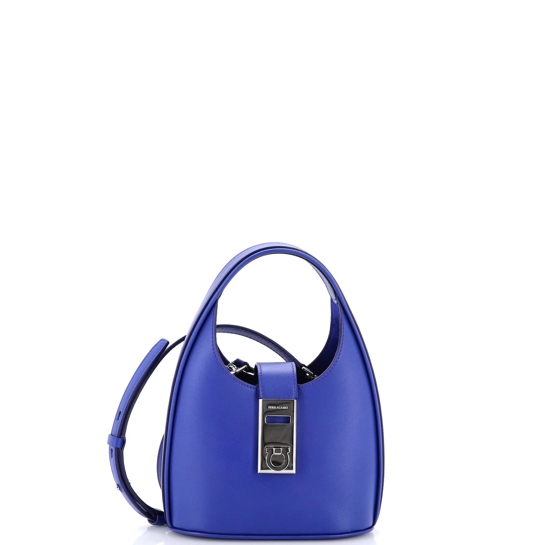 Gancini Buckle Hobo Leather Mini