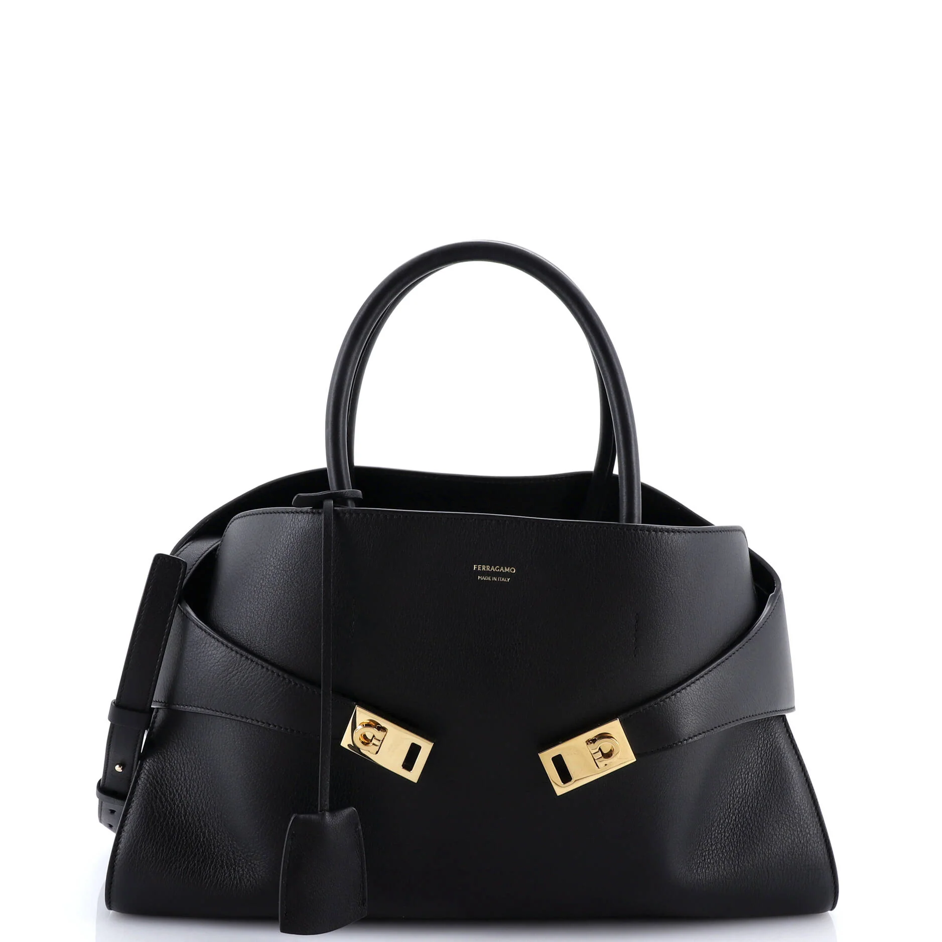 Hug Top Handle Bag Leather Large