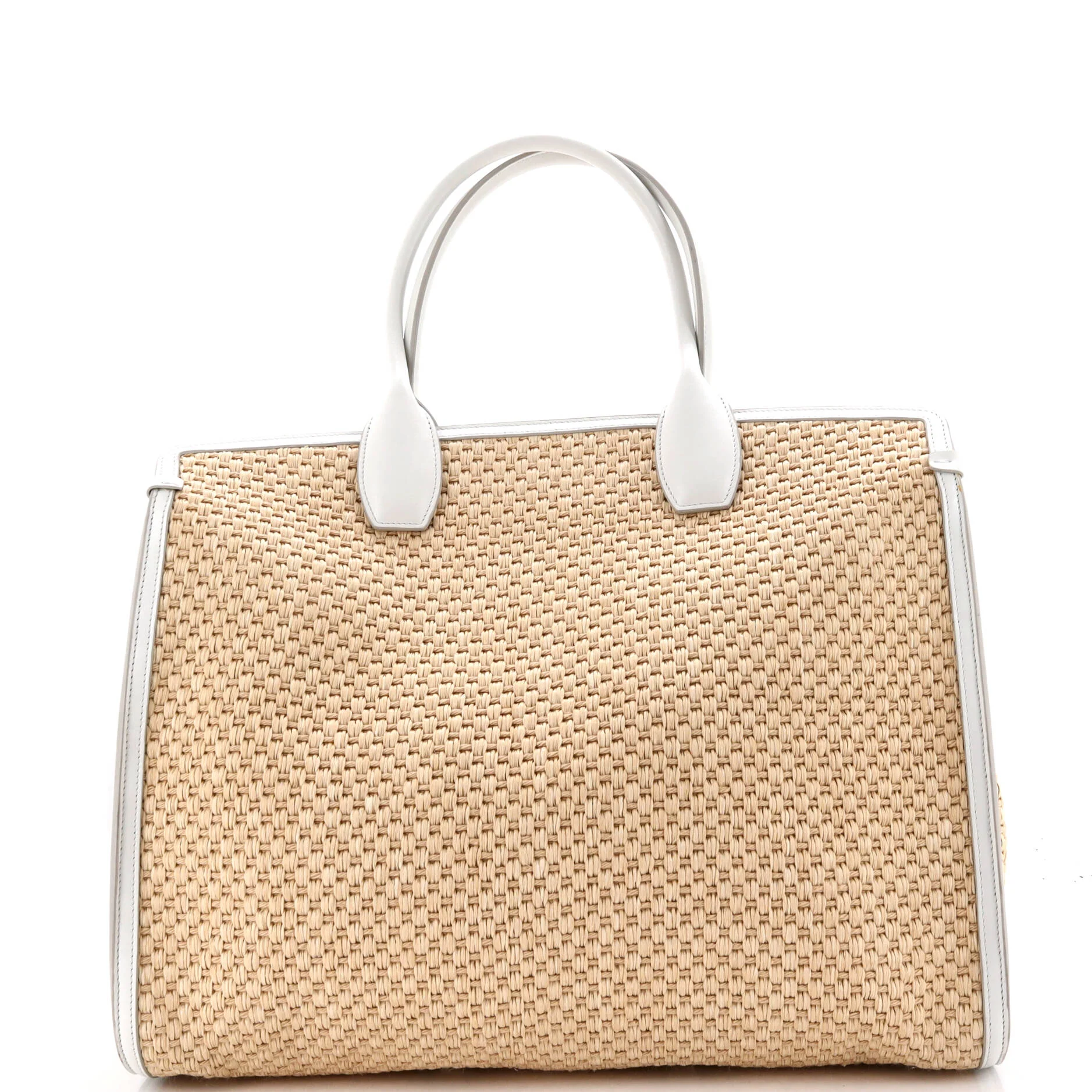 Studio Soft Satchel Raffia and Leather XL - Image 3