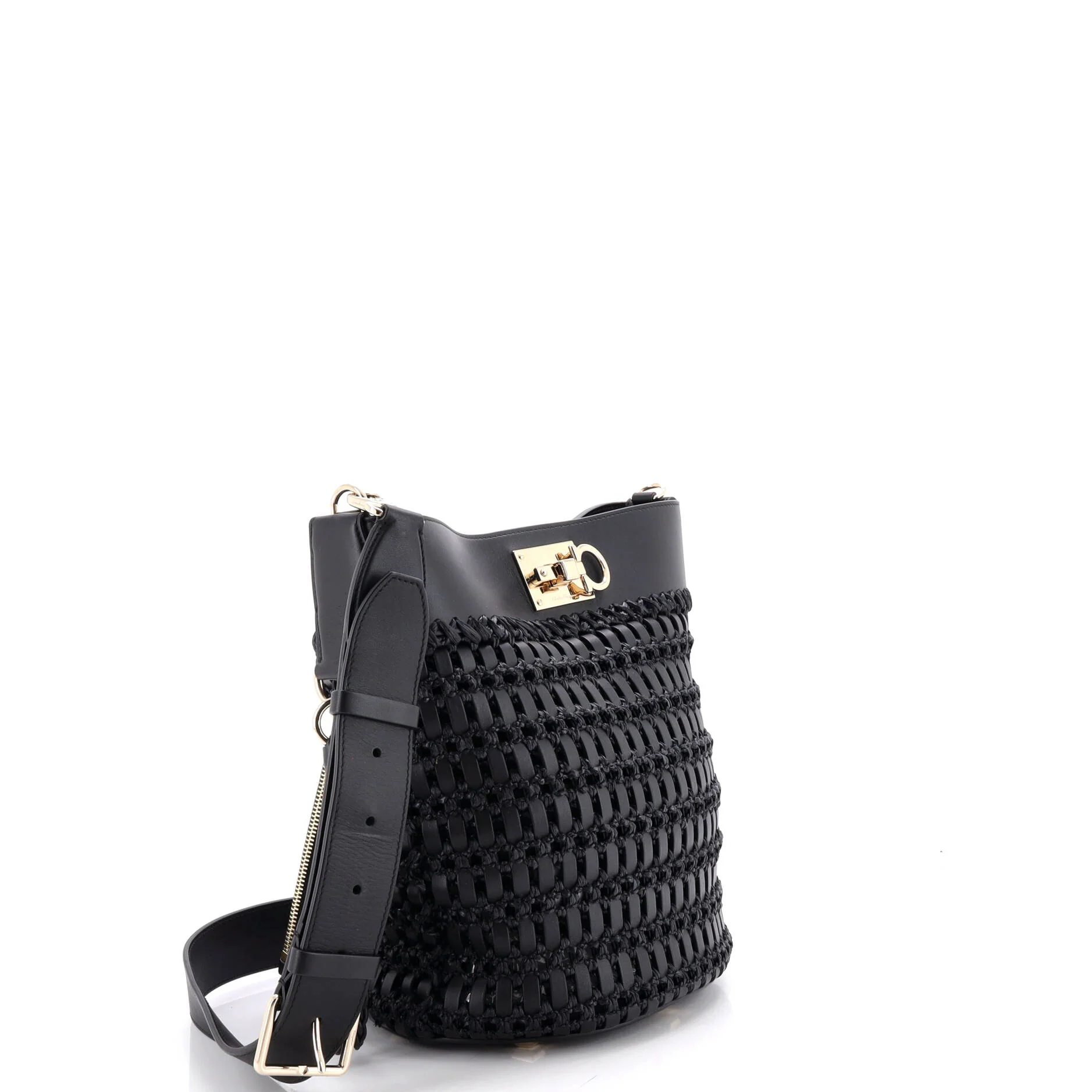 The Studio Bucket Bag Woven Leather - Image 3