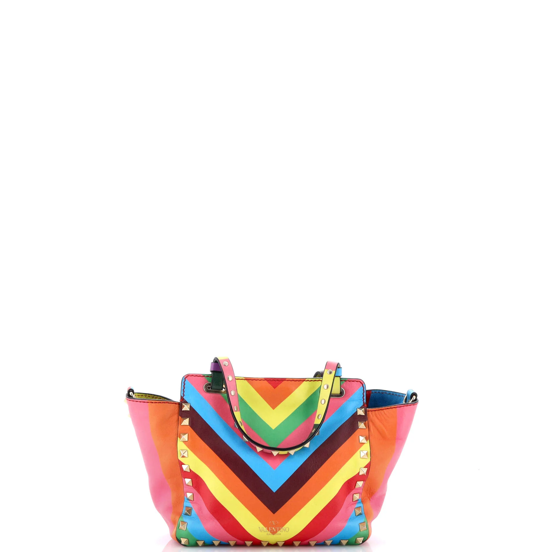 1973 Rockstud Tote Striped Leather Mini - Image 3