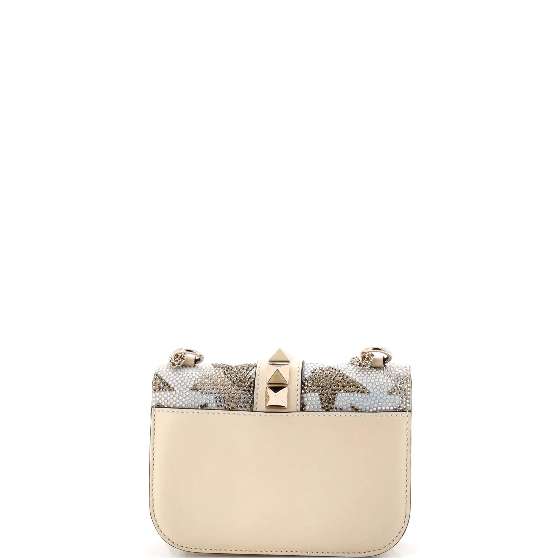 Glam Lock Shoulder Bag Embellished Leather Small - Image 3