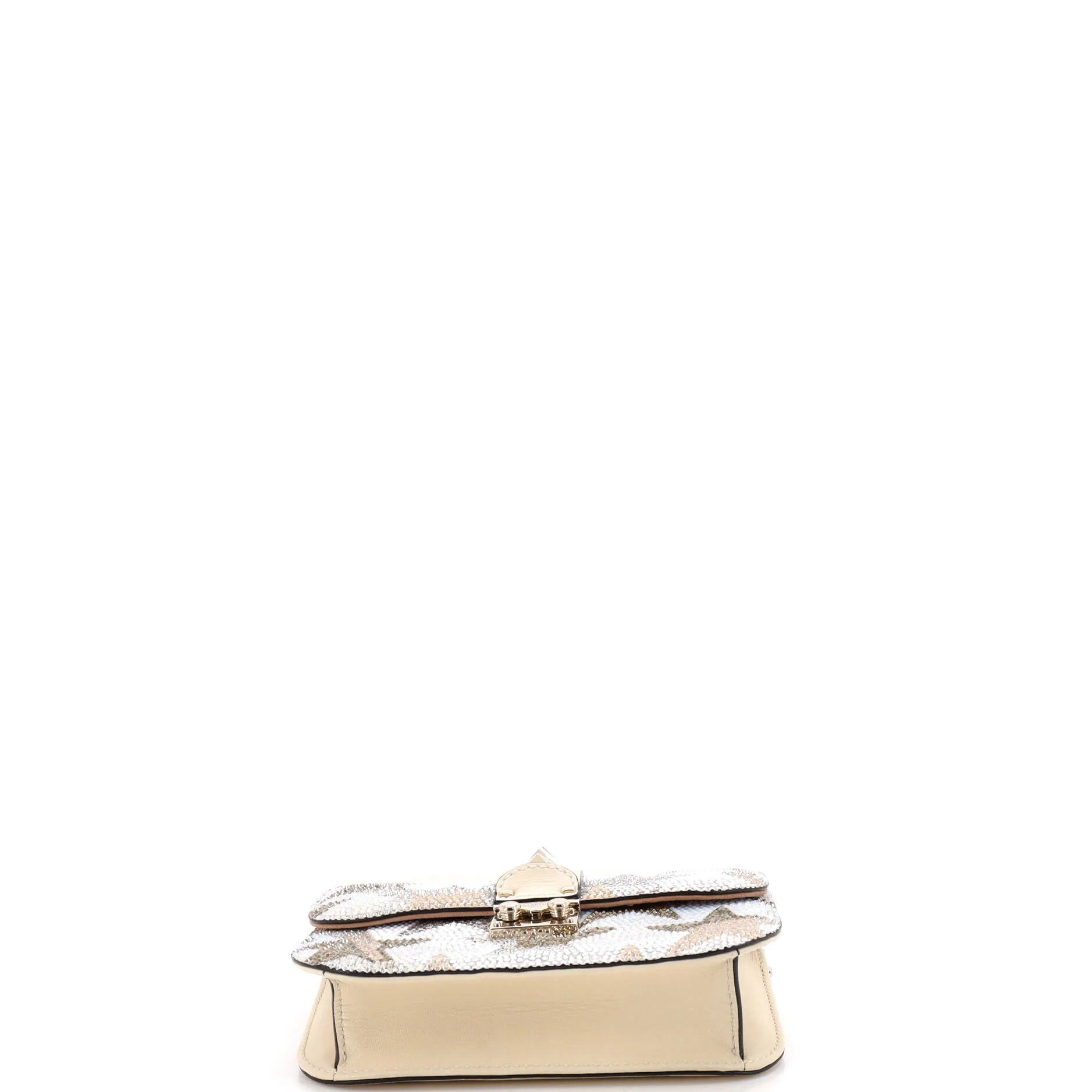 Glam Lock Shoulder Bag Embellished Leather Small - Image 4