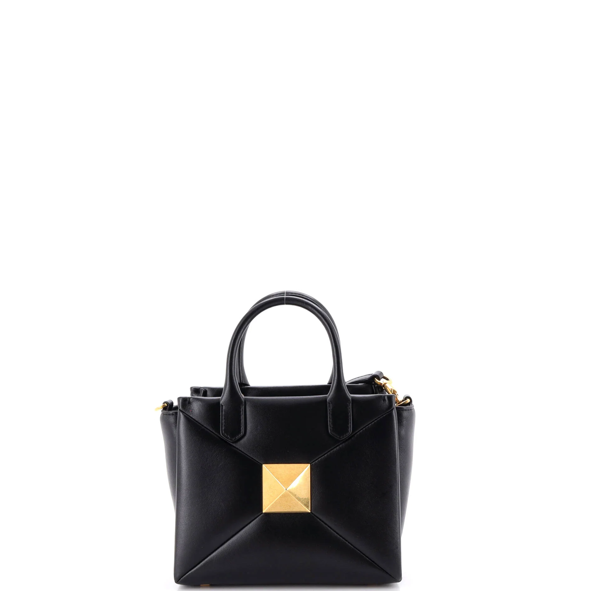 One Stud Top Handle Bag Leather Small - Image 3