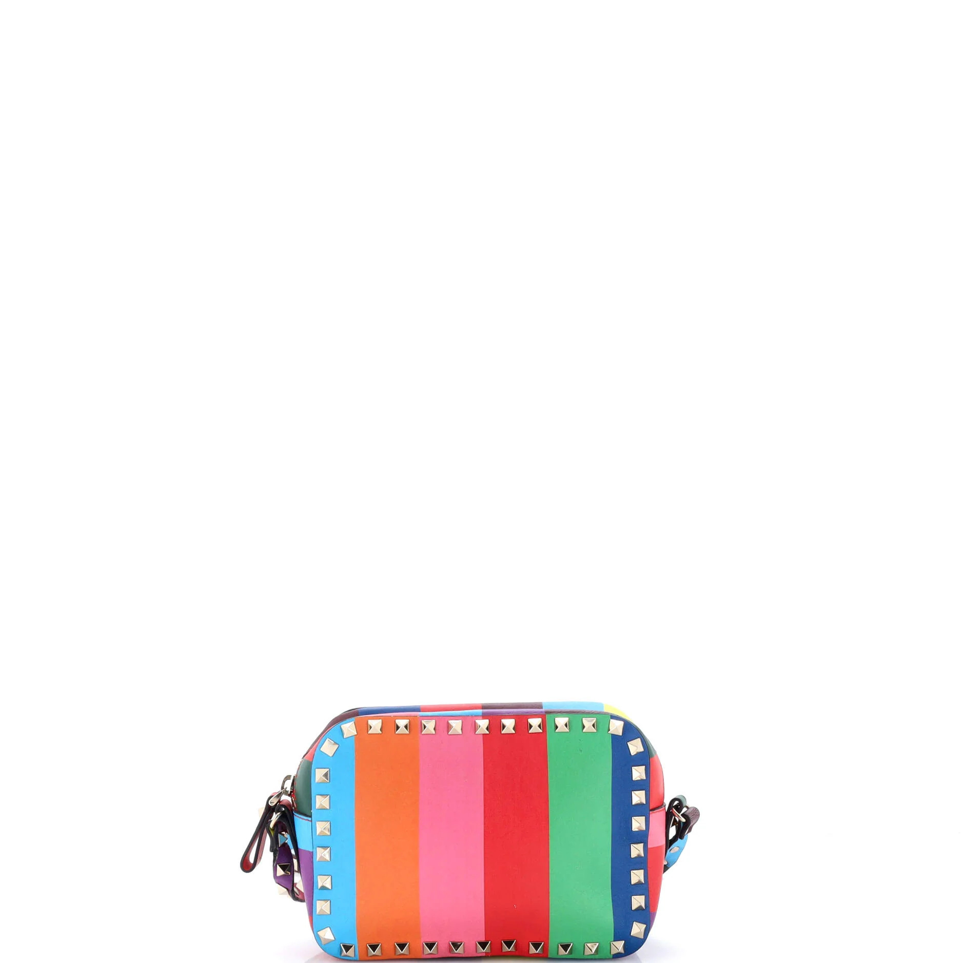 Rockstud 1973 Camera Crossbody Bag Striped Leather - Image 3