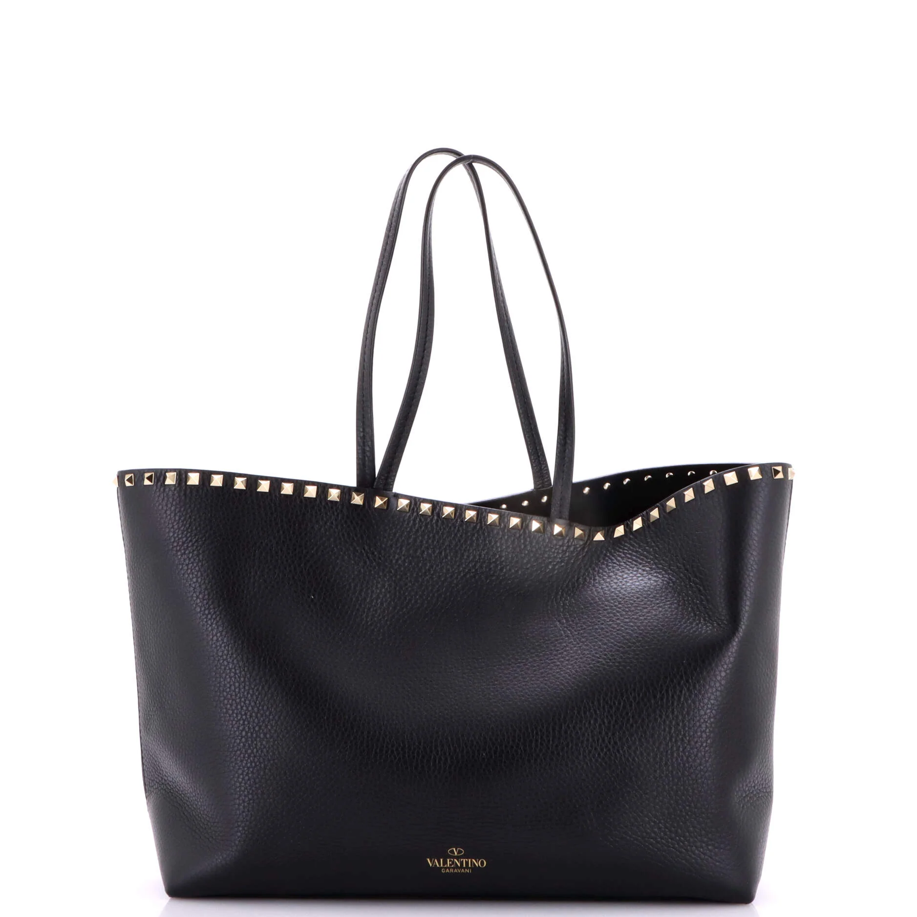 Rockstud Shopper Tote Leather Large - Image 3