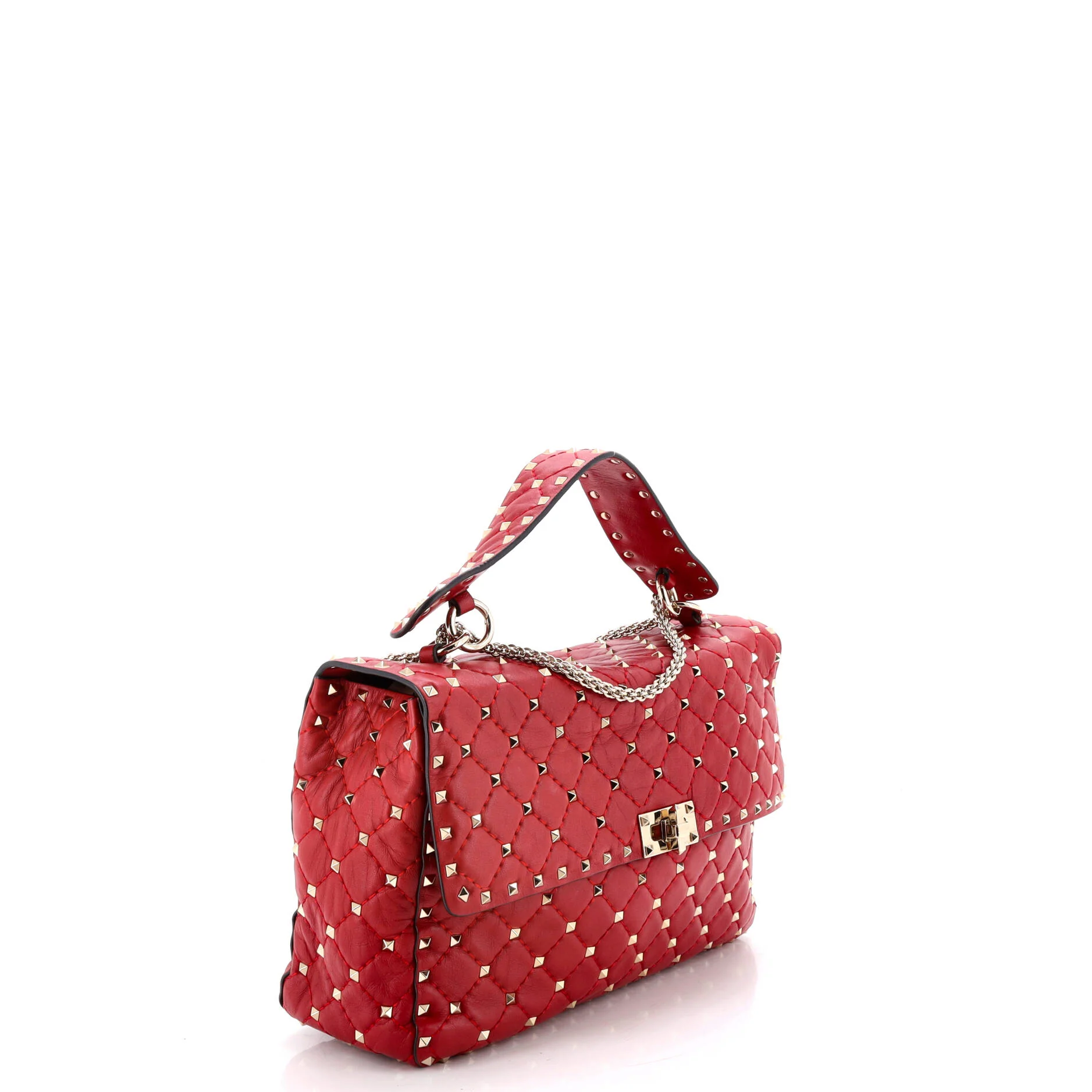 Rockstud Spike Flap Bag Quilted Leather Large - Image 2