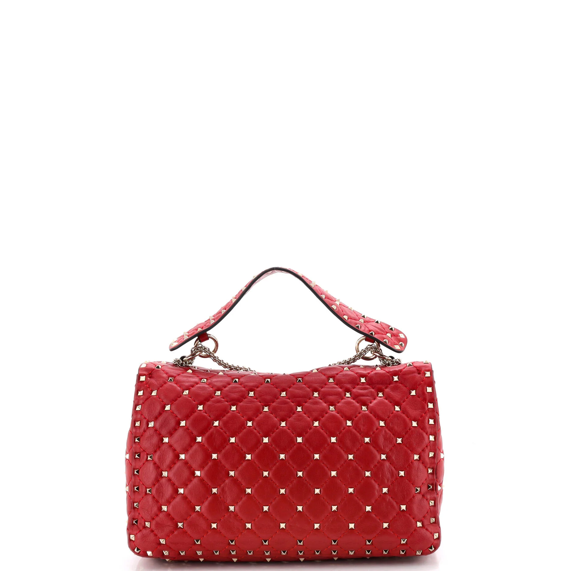 Rockstud Spike Flap Bag Quilted Leather Large - Image 3