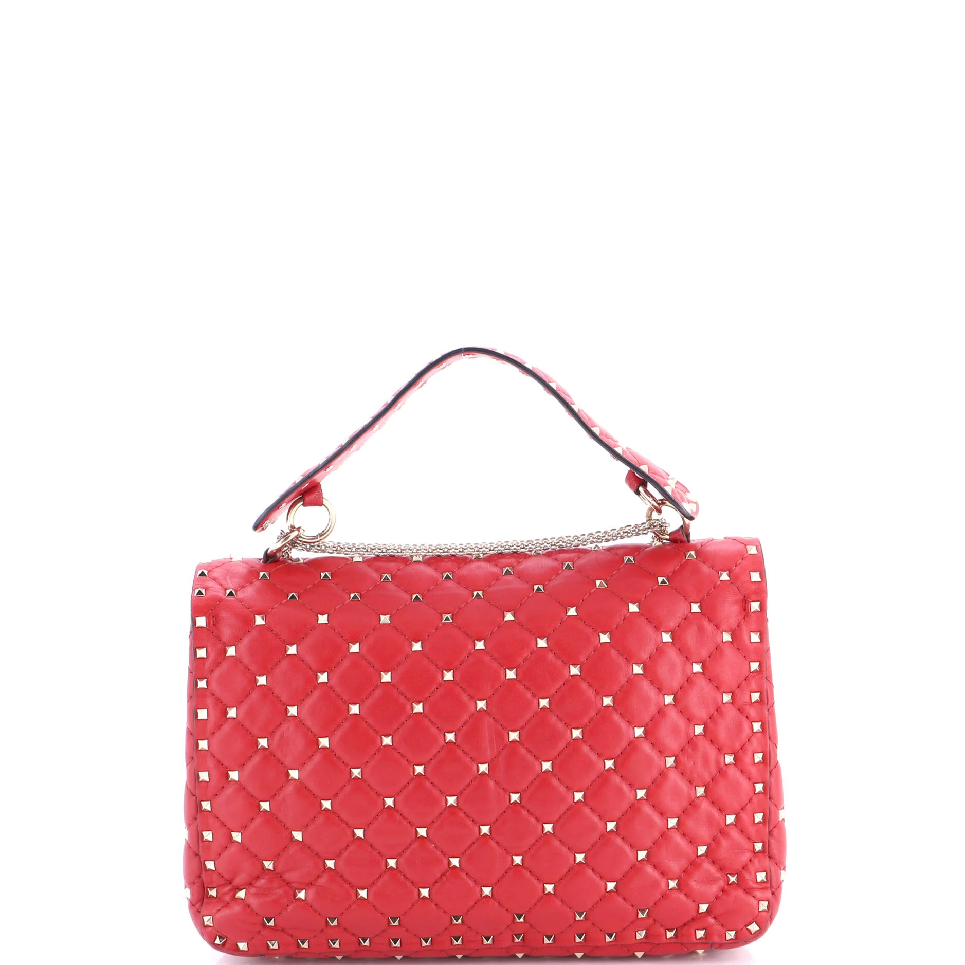 Rockstud Spike Flap Bag Quilted Leather Large - Image 3