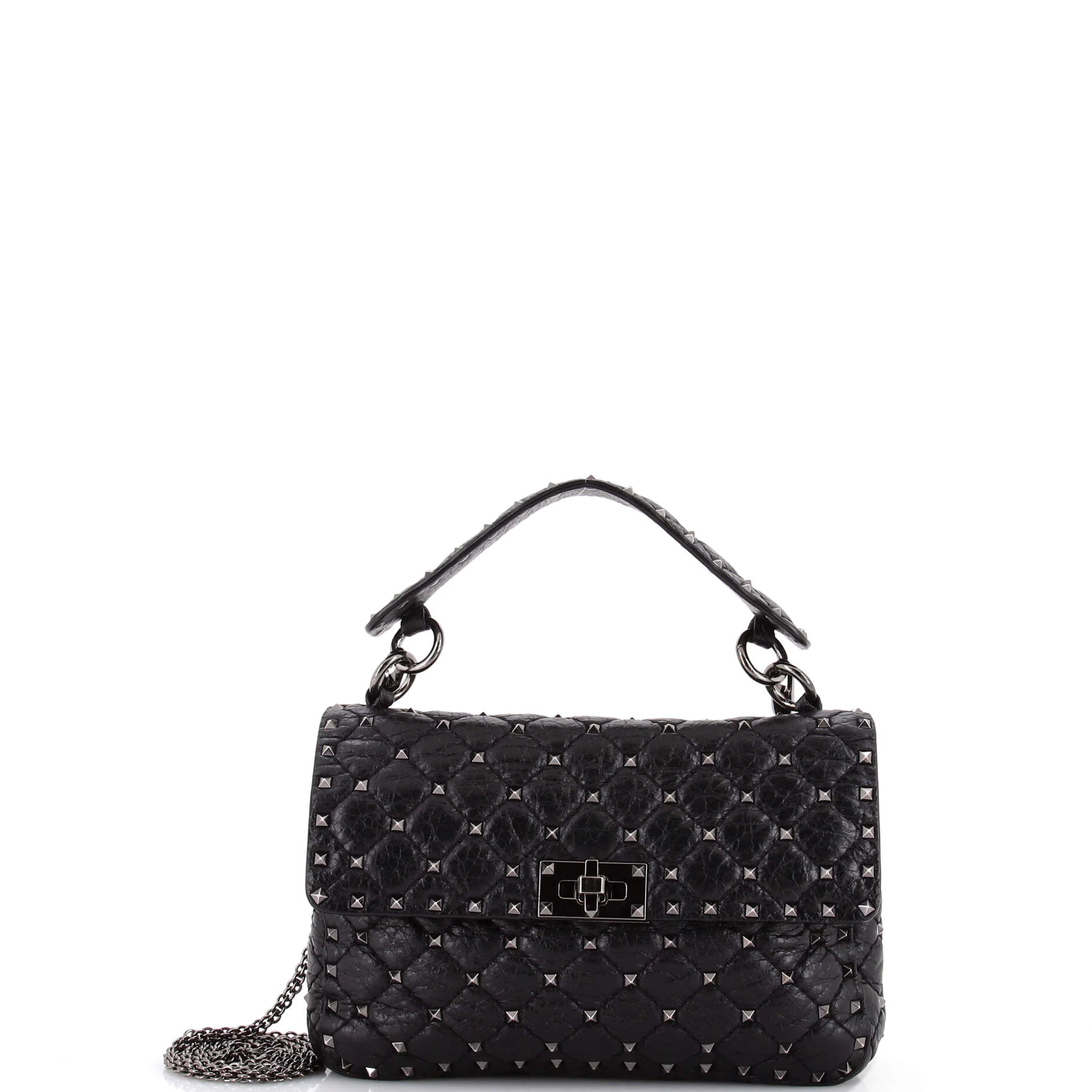 Rockstud Spike Flap Bag Quilted Leather Medium