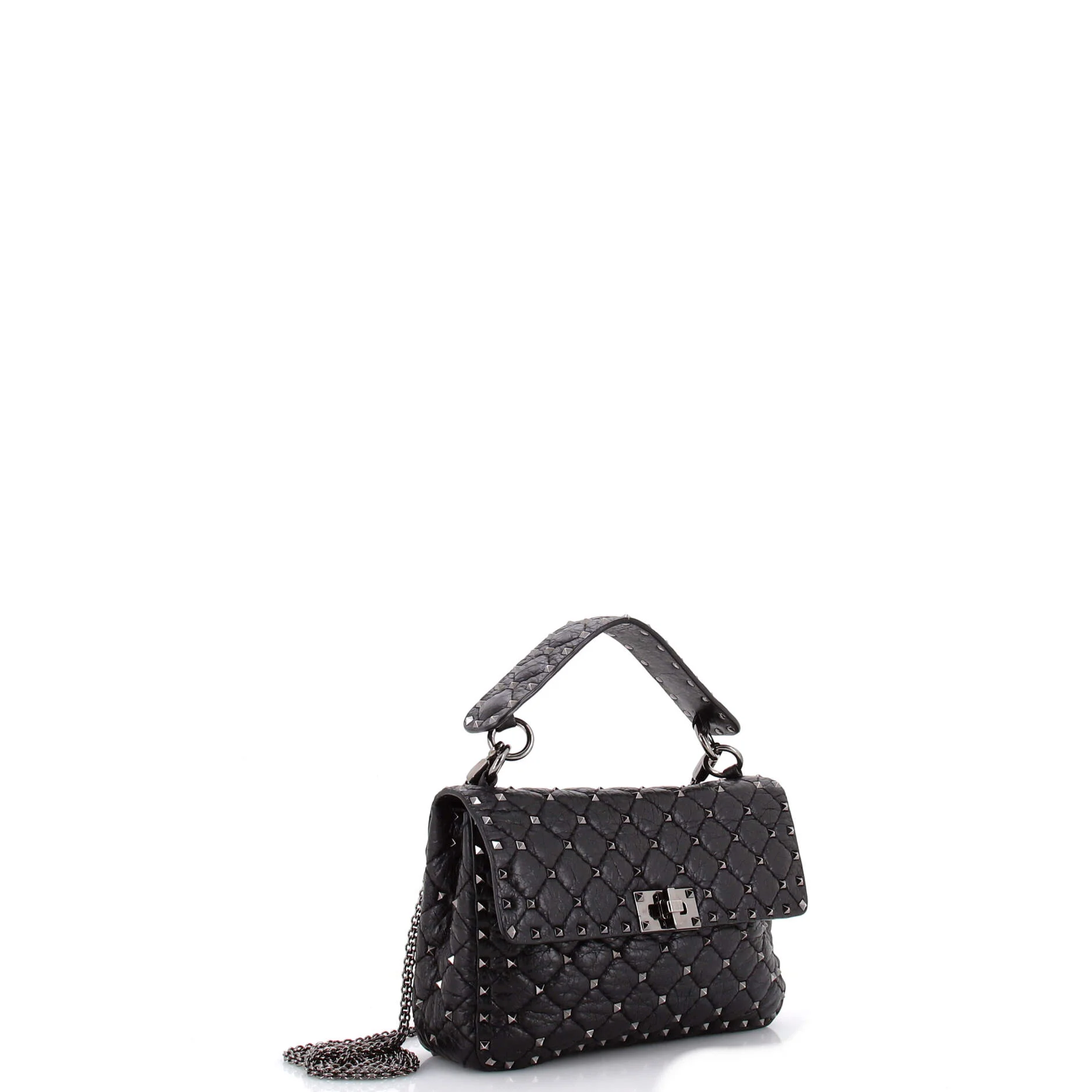 Rockstud Spike Flap Bag Quilted Leather Medium - Image 2