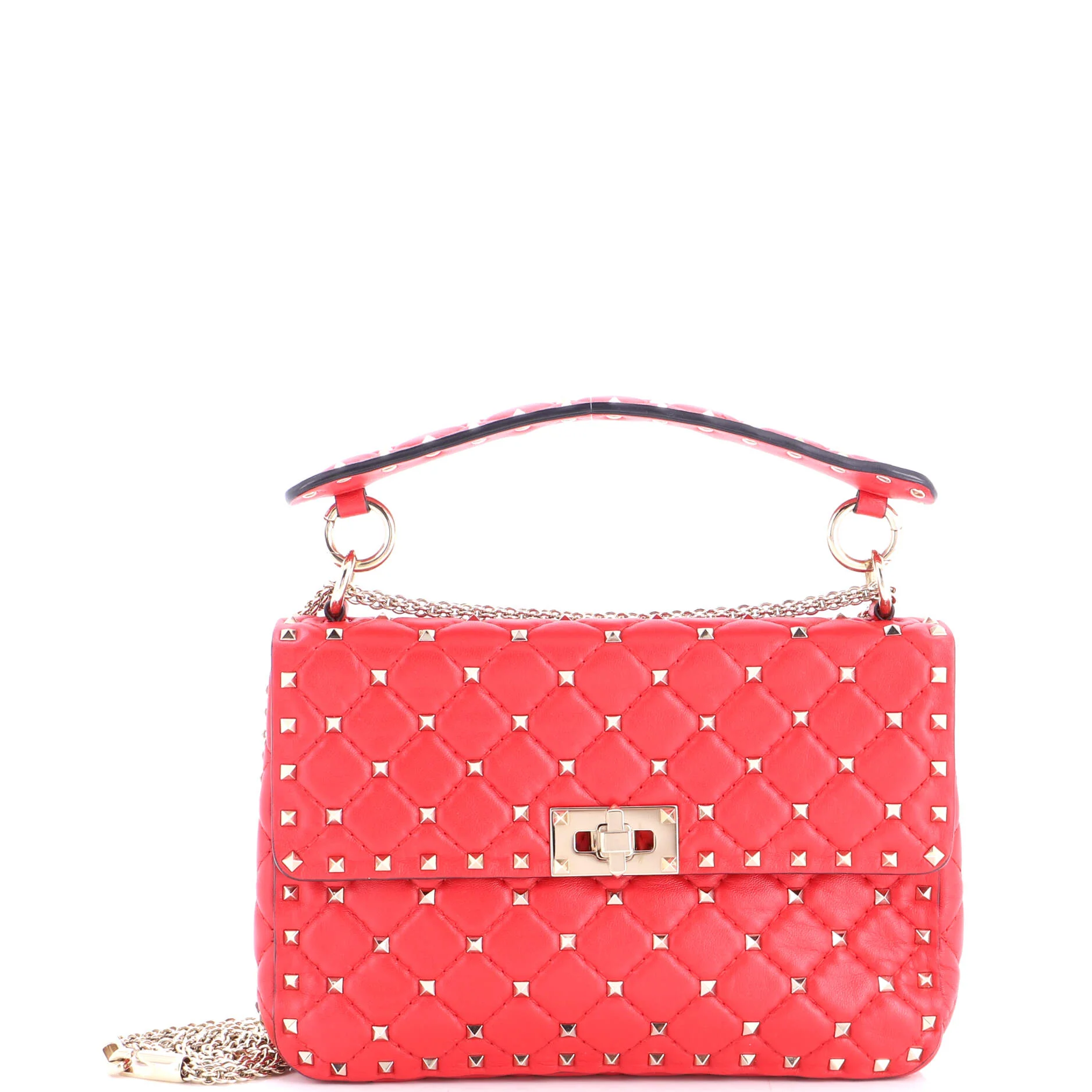 Rockstud Spike Flap Bag Quilted Leather Medium