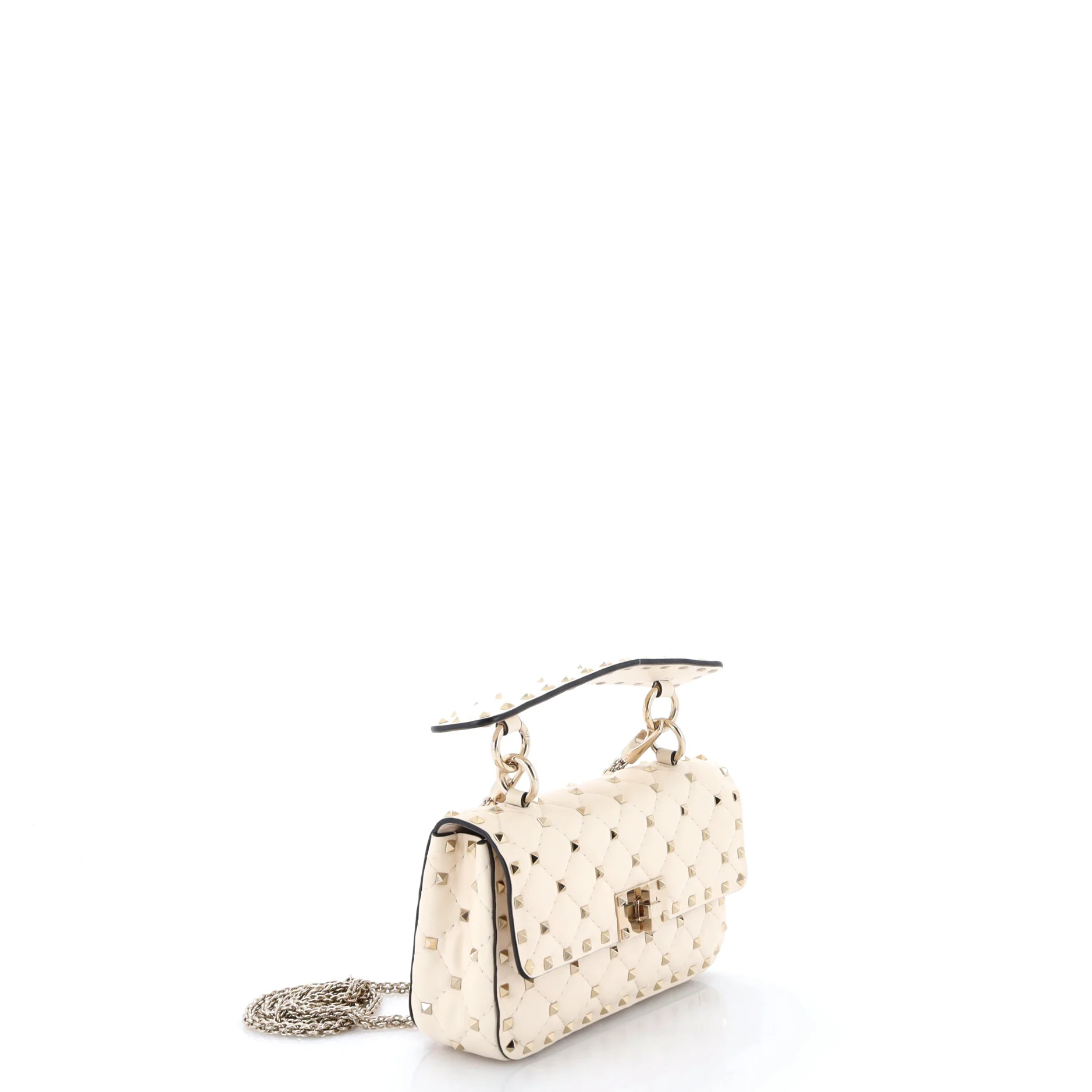 Rockstud Spike Flap Bag Quilted Leather Small - Image 2