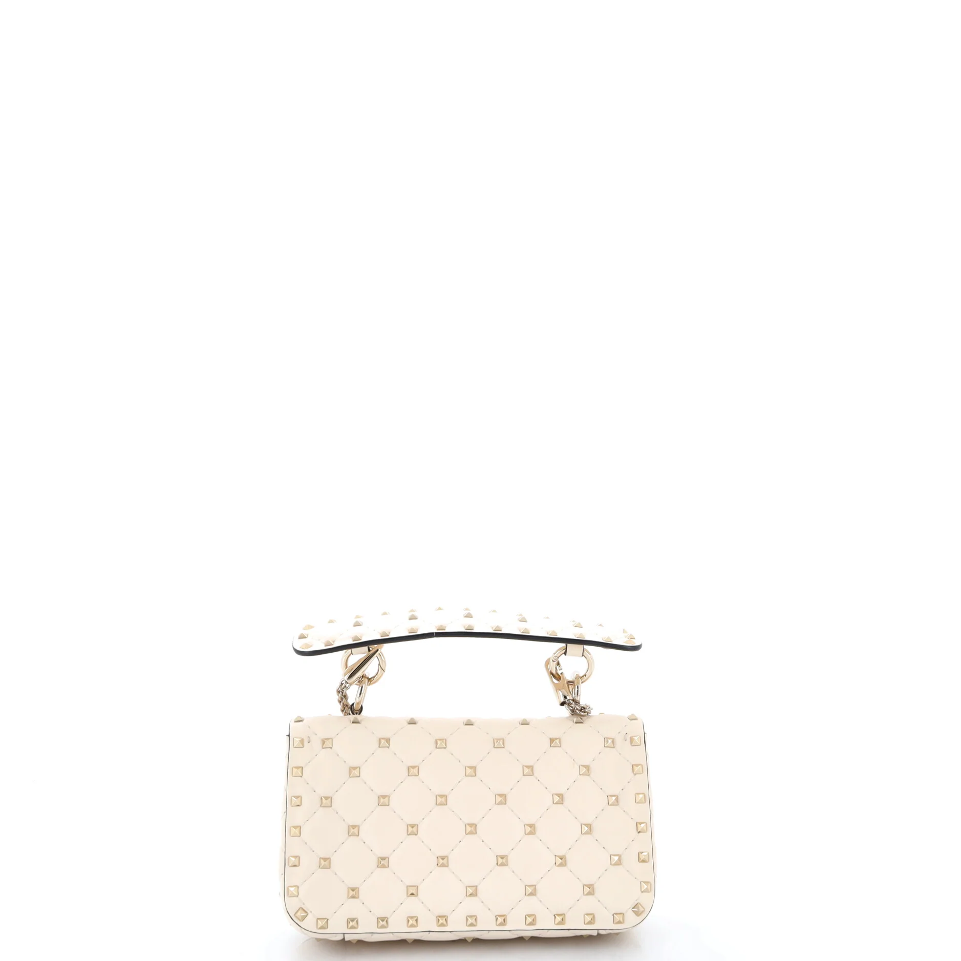 Rockstud Spike Flap Bag Quilted Leather Small - Image 3
