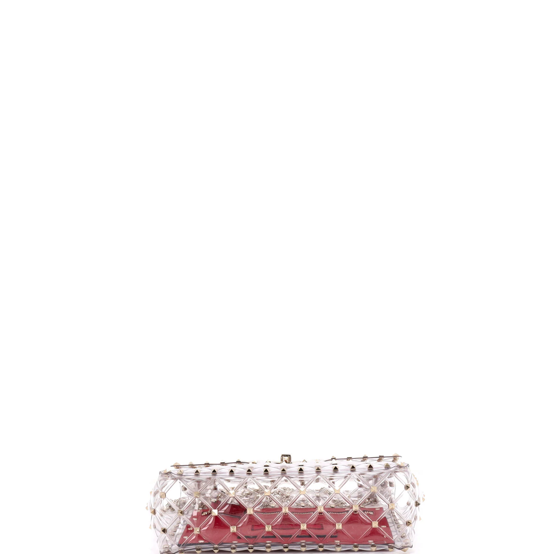 Rockstud Spike Flap Bag Quilted PVC Medium - Image 4