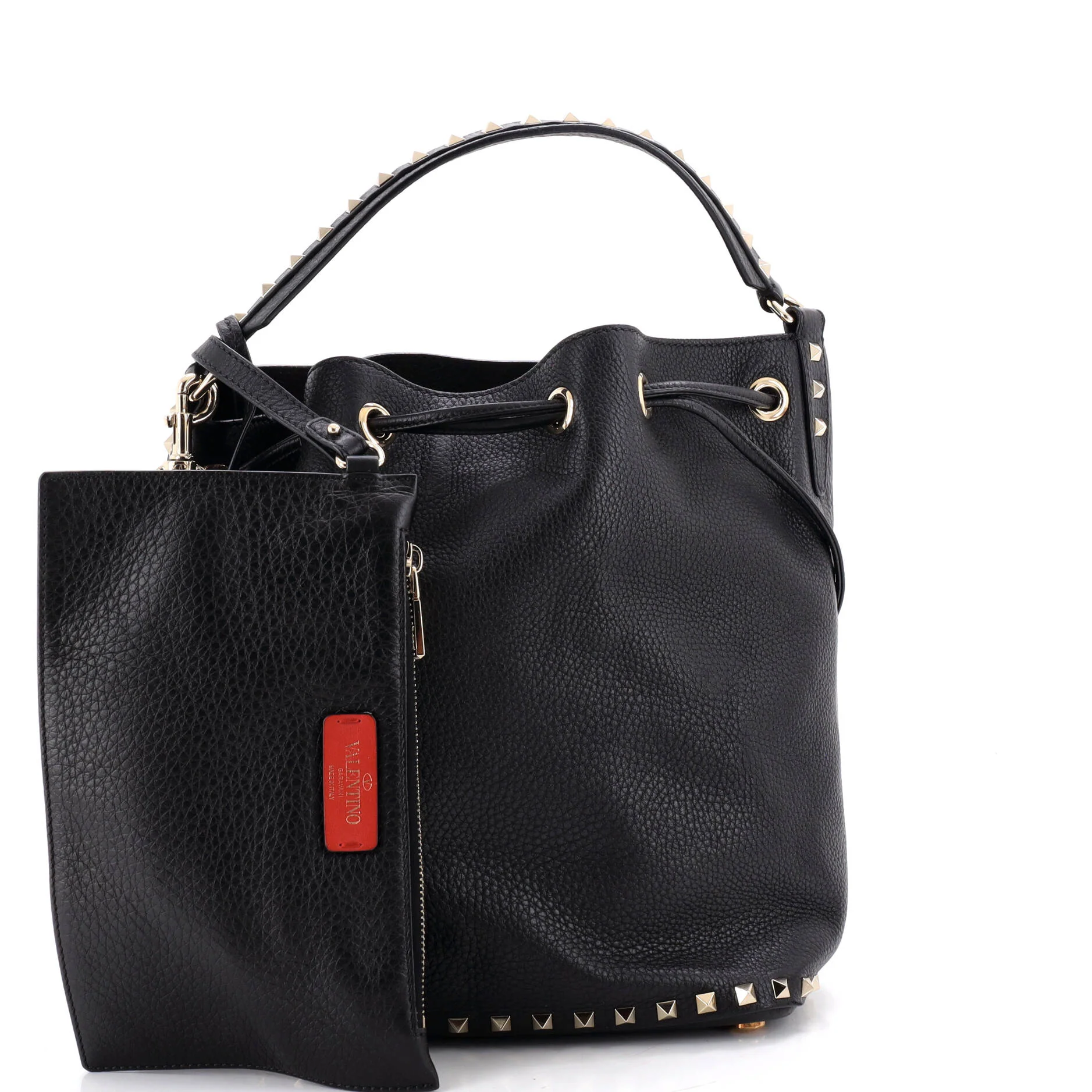 Rockstud Top Handle Bucket Bag Leather Medium - Image 2