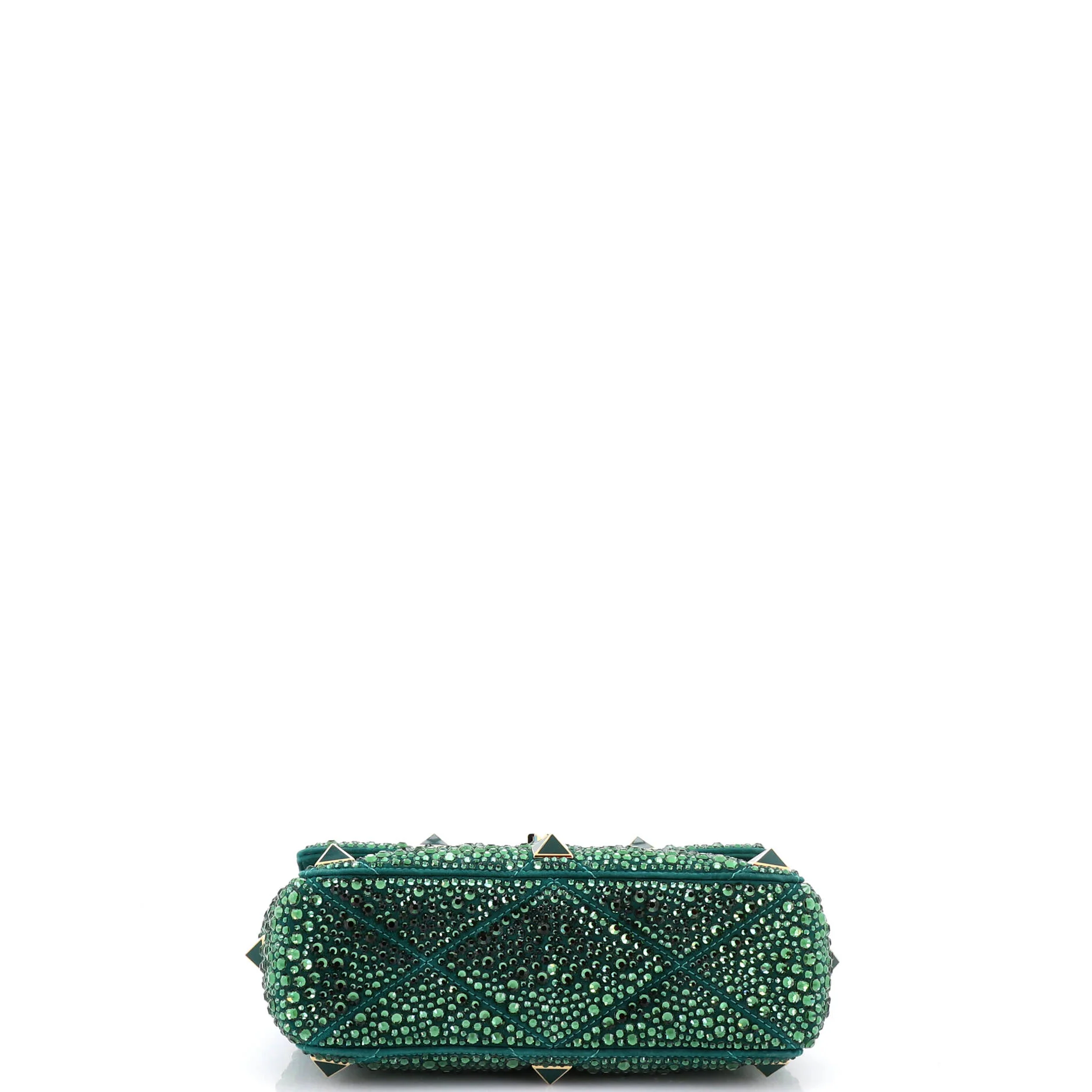 Roman Stud Flap Bag Embellished Suede Medium - Image 4