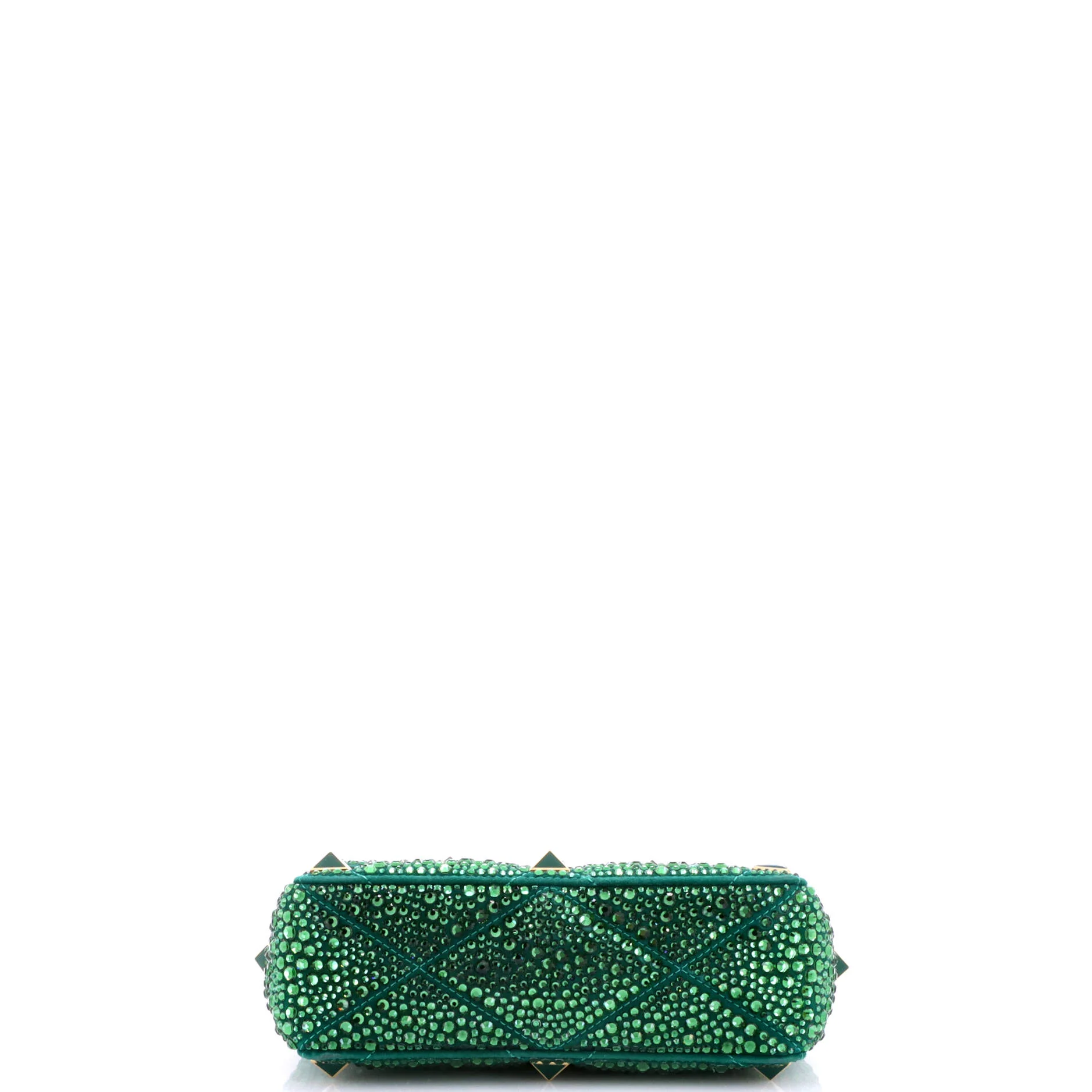 Roman Stud Flap Bag Embellished Suede Medium - Image 4