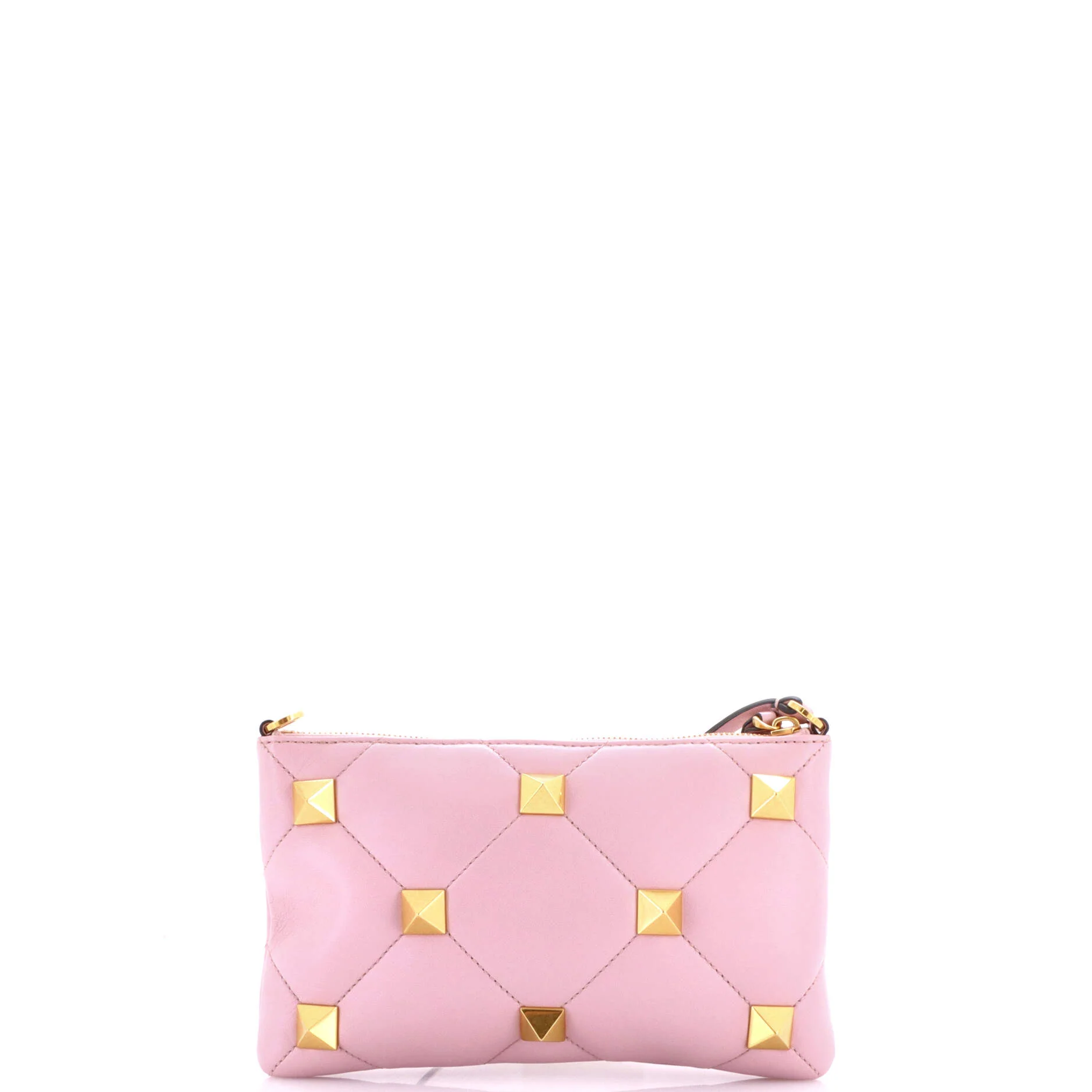 Roman Stud Zip Pochette Quilted Leather Mini - Image 3