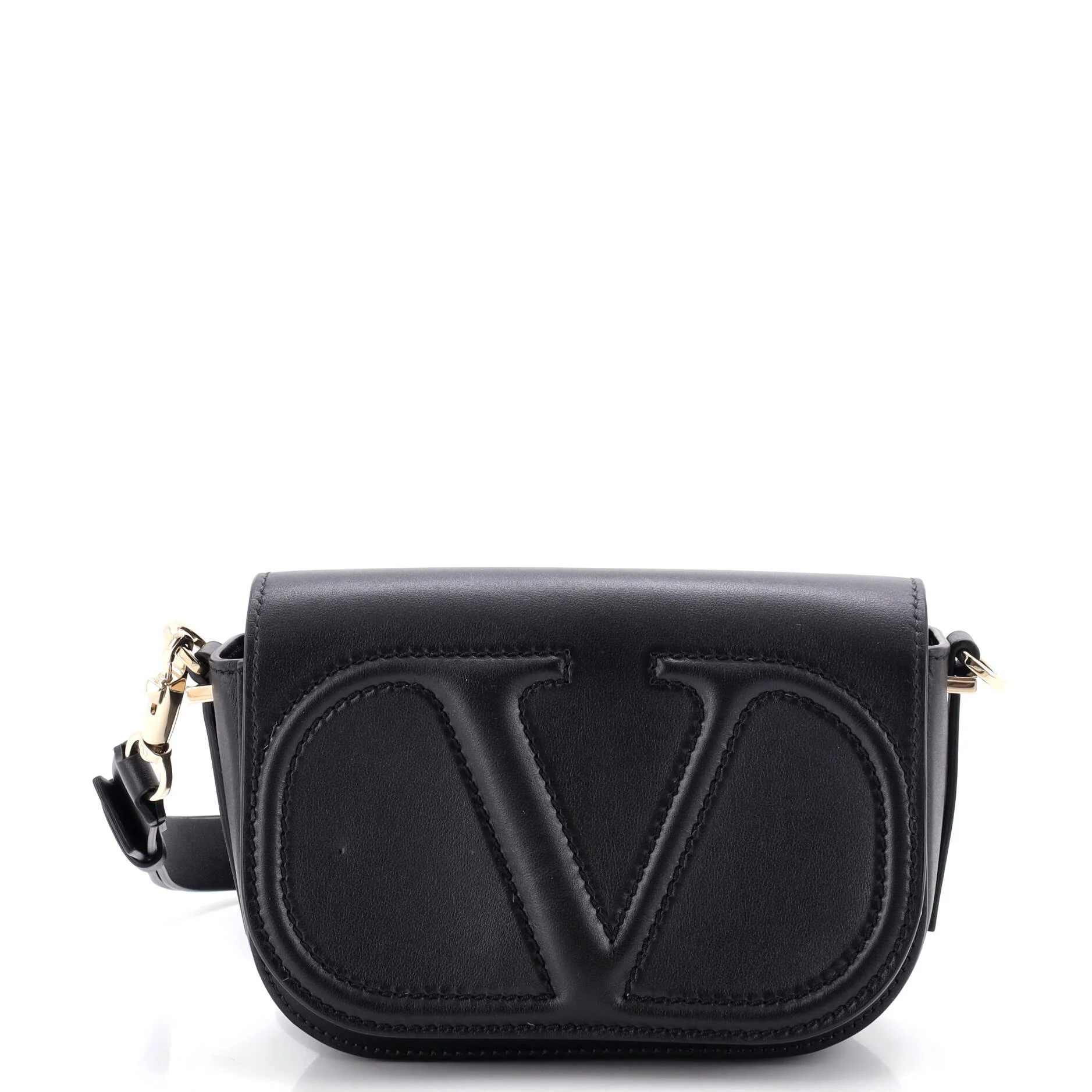 VLogo Flap Shoulder Bag Leather Small