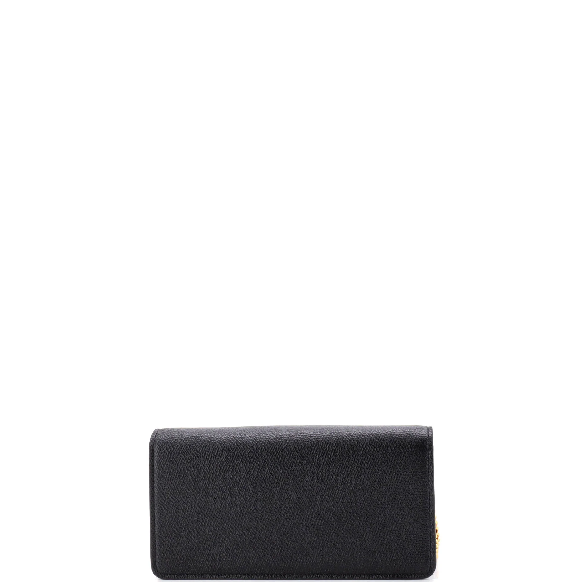 VLogo Signature Wallet on Chain Leather Long - Image 3