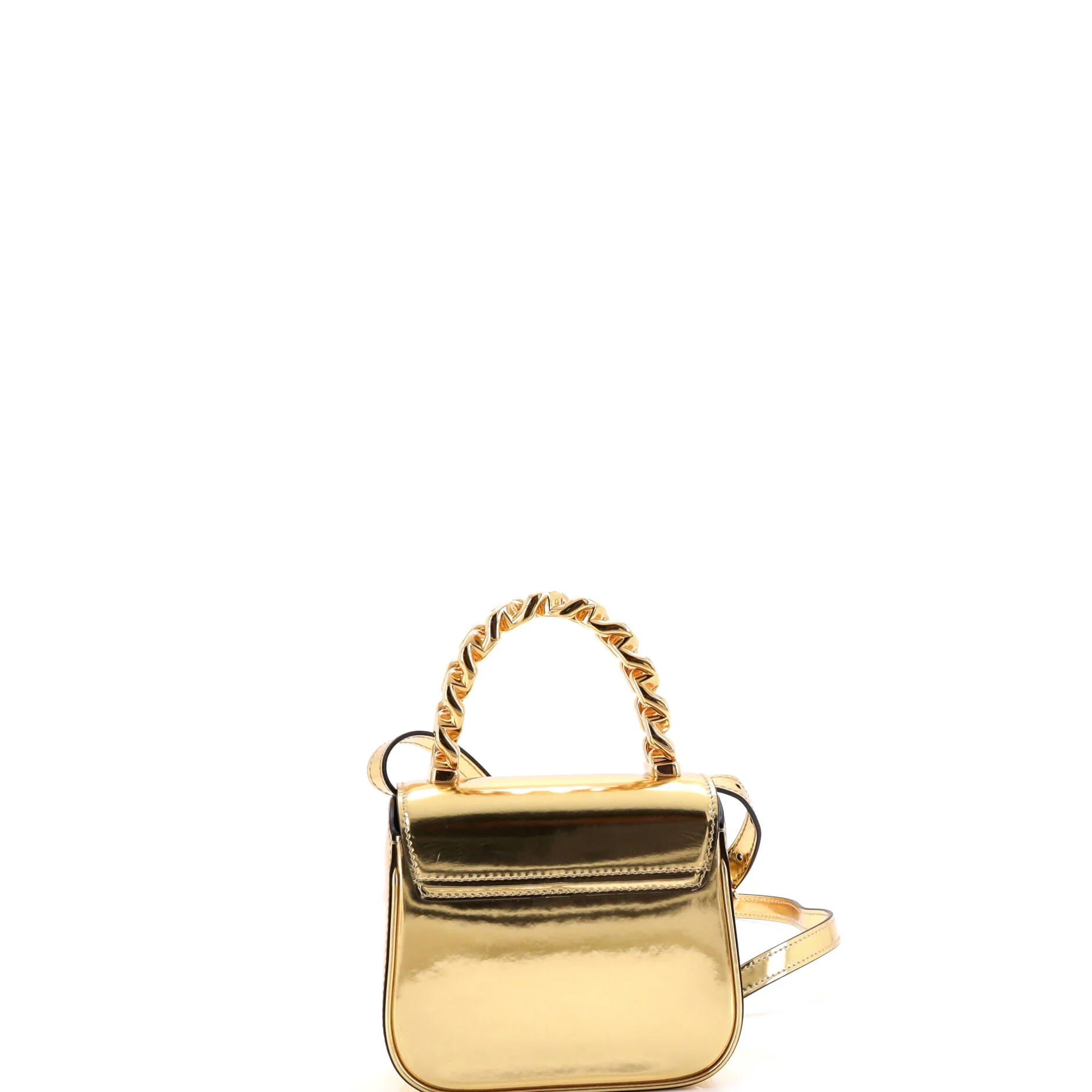 La Medusa Chain Handle Crossbody Bag Patent Mini - Image 3