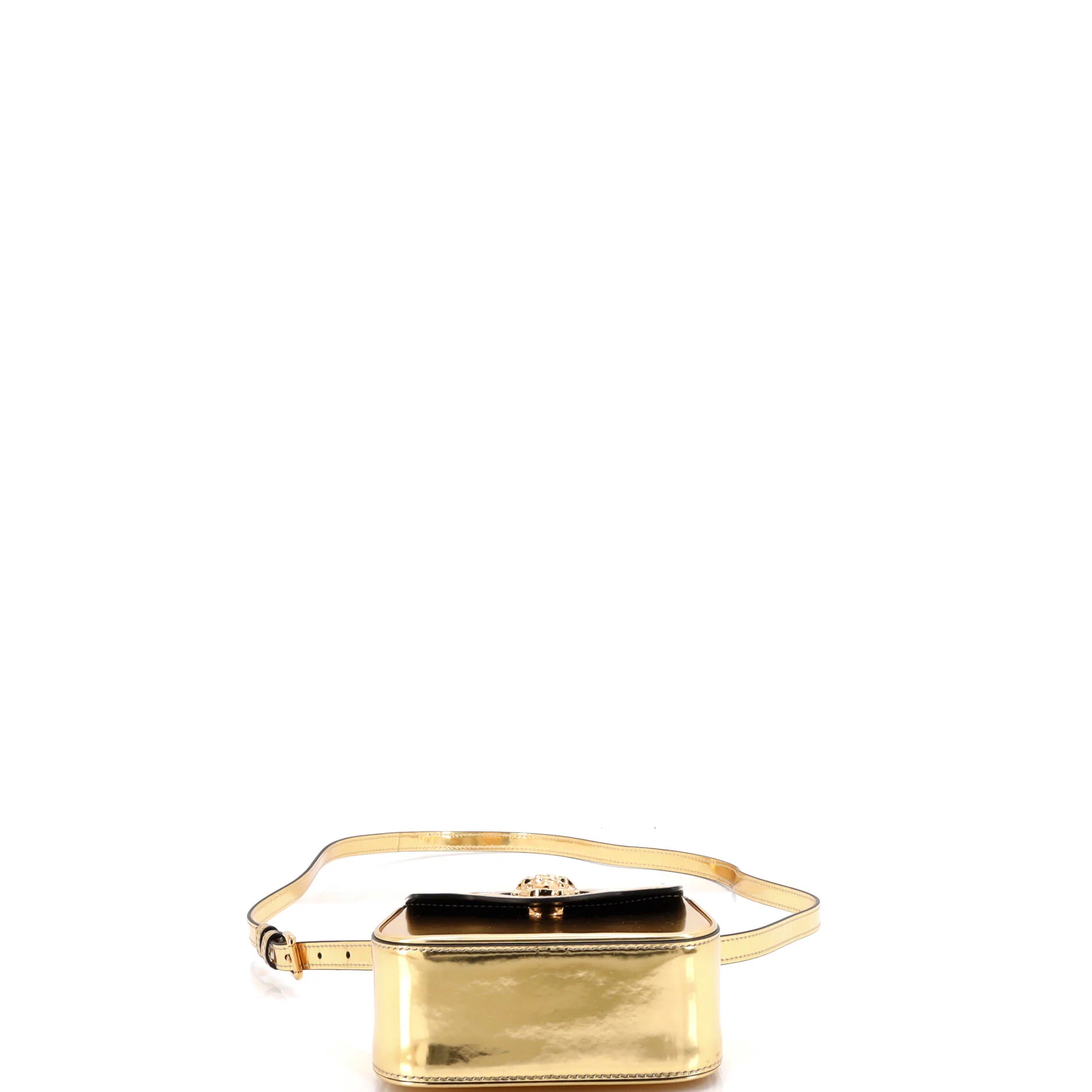 La Medusa Chain Handle Crossbody Bag Patent Mini - Image 4