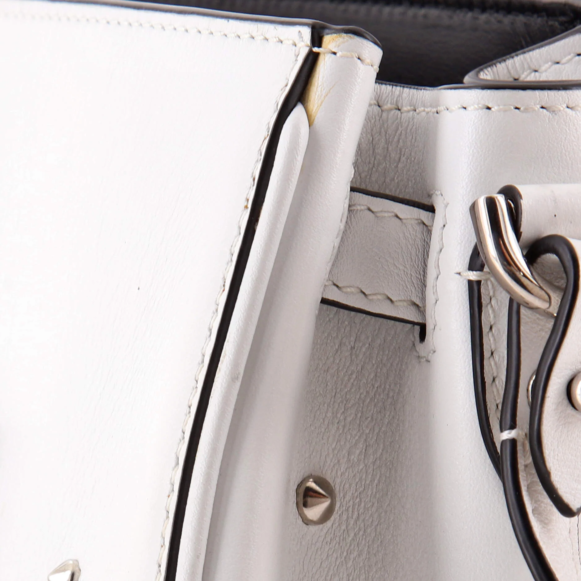 La Medusa Top Handle Bag Studded Leather Small - Image 8