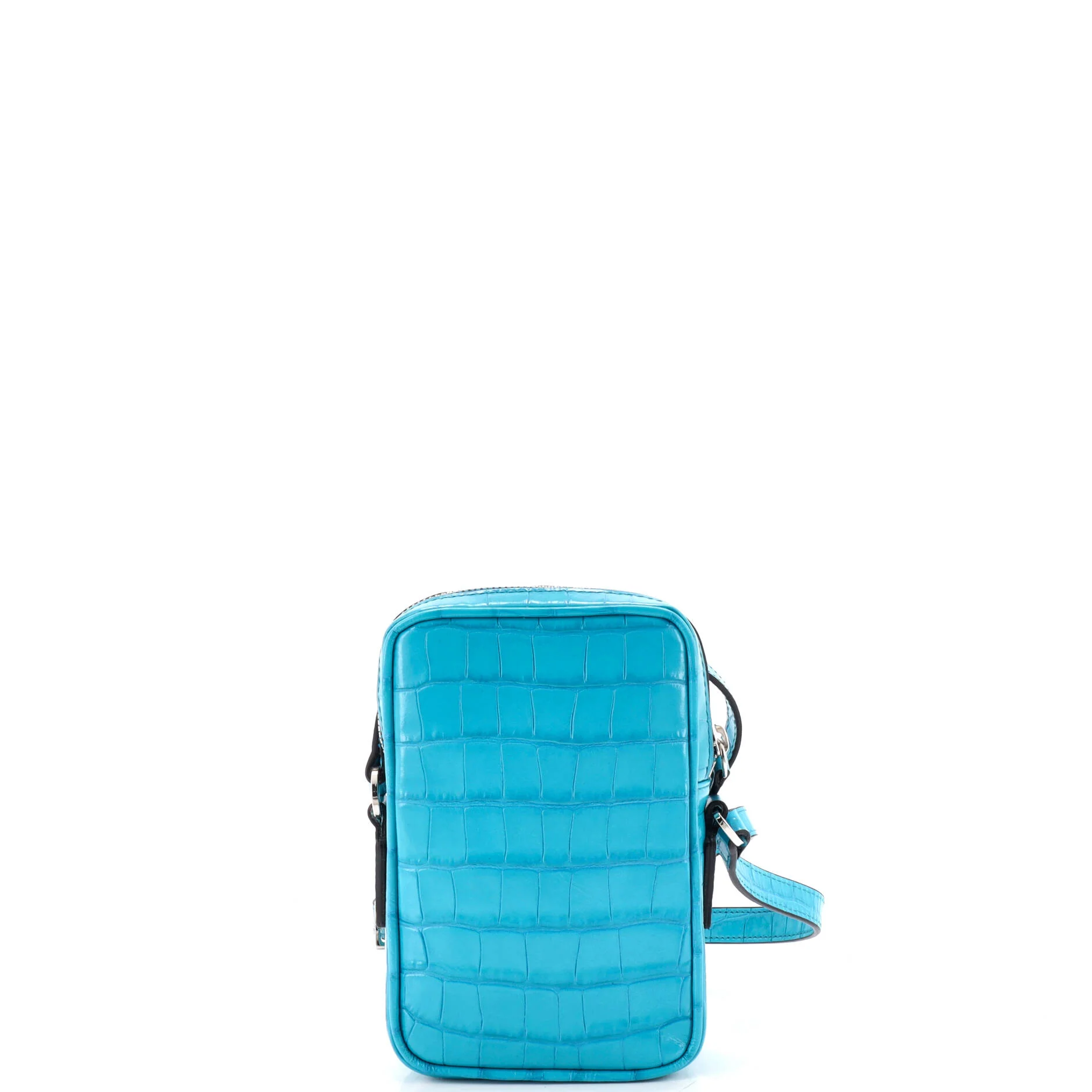 Medusa Biggie Pouch Crossbody Bag Crocodile Embossed Leather Micro - Image 3