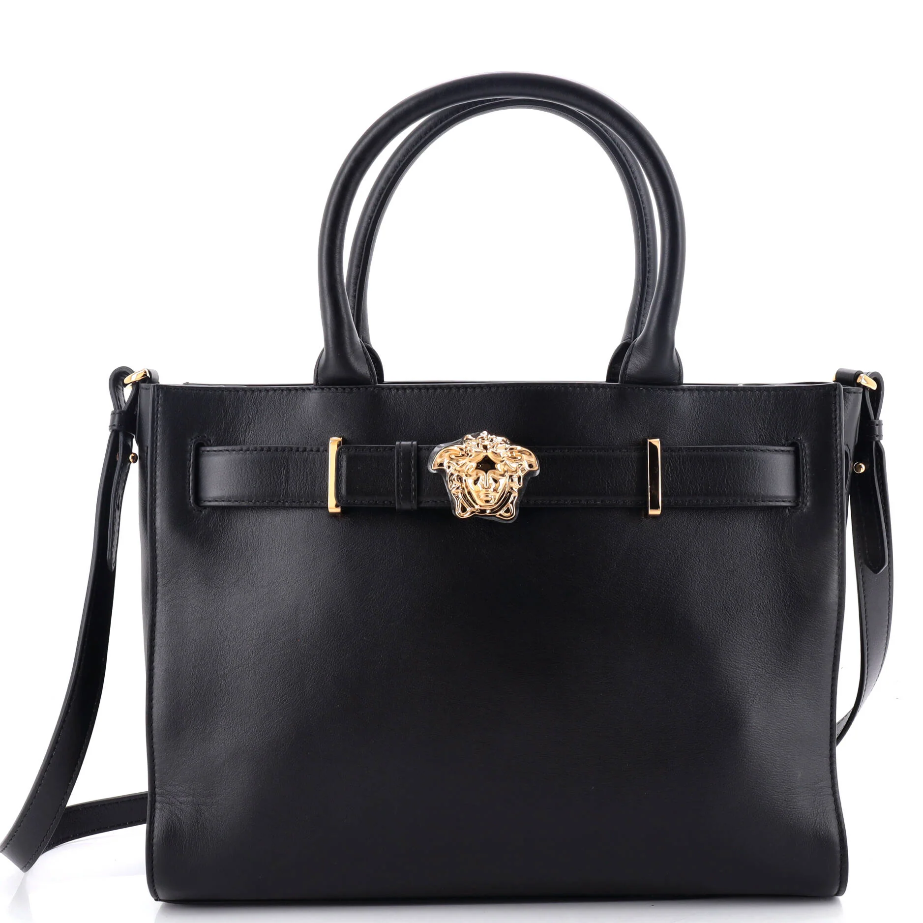 Palazzo Medusa Belted Convertible Tote Leather Large