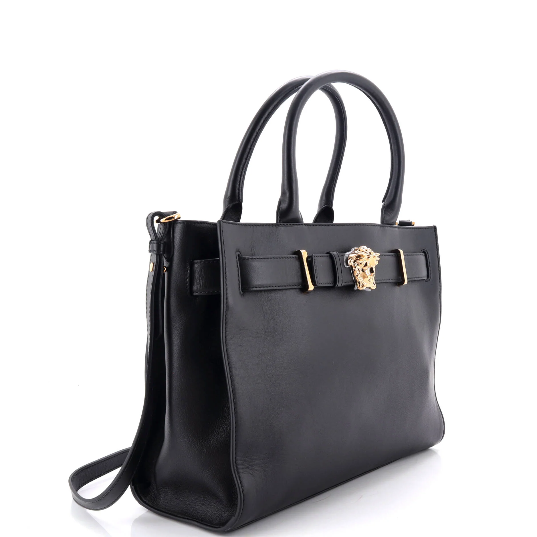 Palazzo Medusa Belted Convertible Tote Leather Large - Image 2