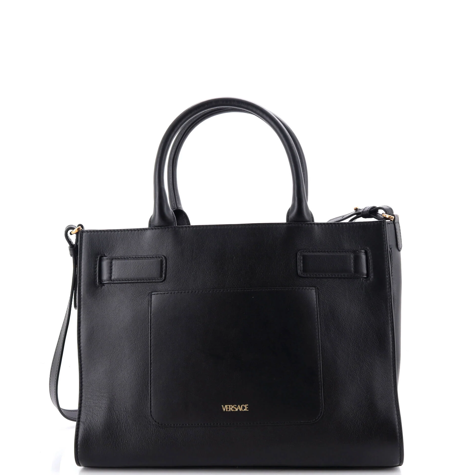 Palazzo Medusa Belted Convertible Tote Leather Large - Image 3