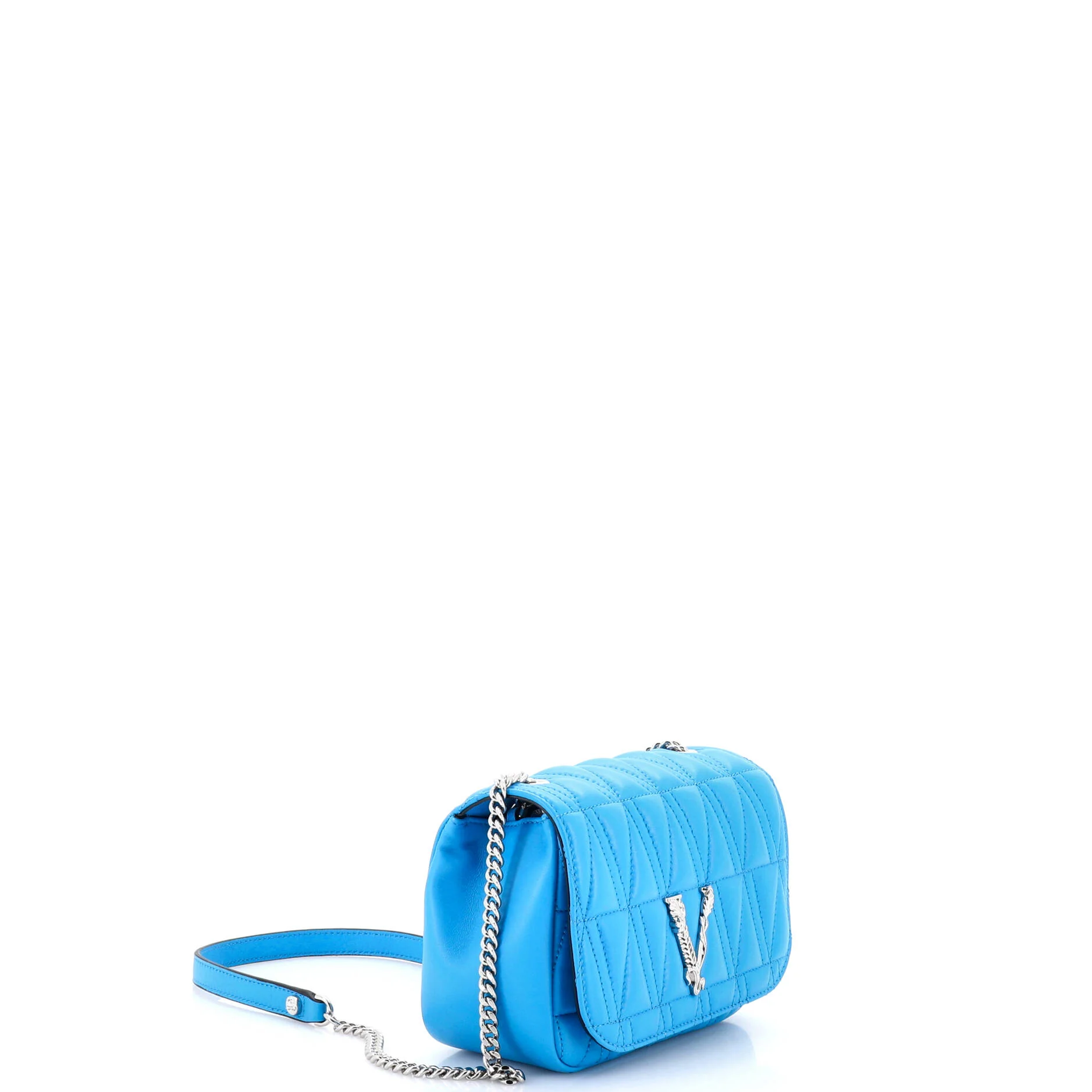 Virtus Chain Flap Shoulder Bag Quilted Leather Mini - Image 2