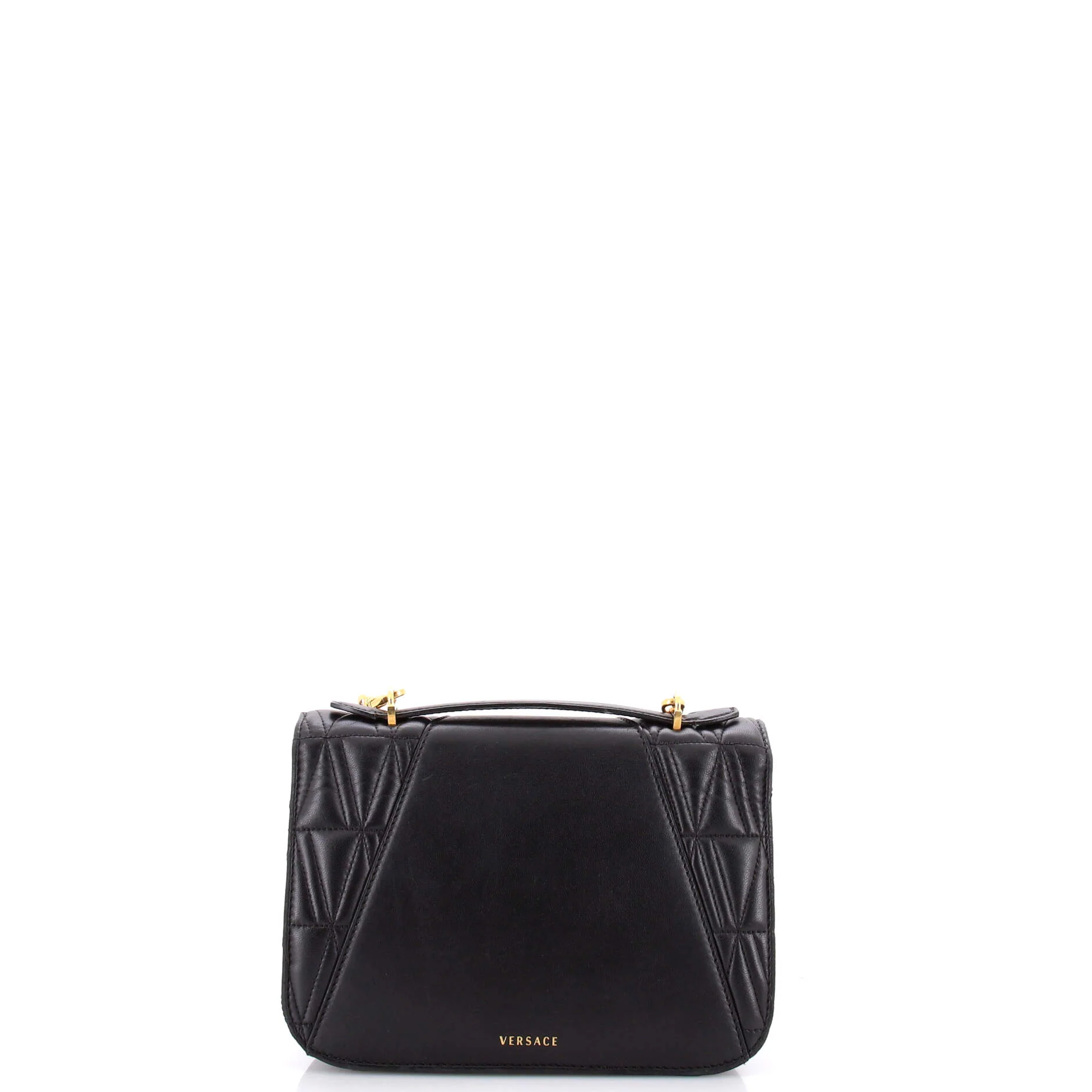 Virtus Flap Shoulder Bag Quilted Leather Small - Image 3