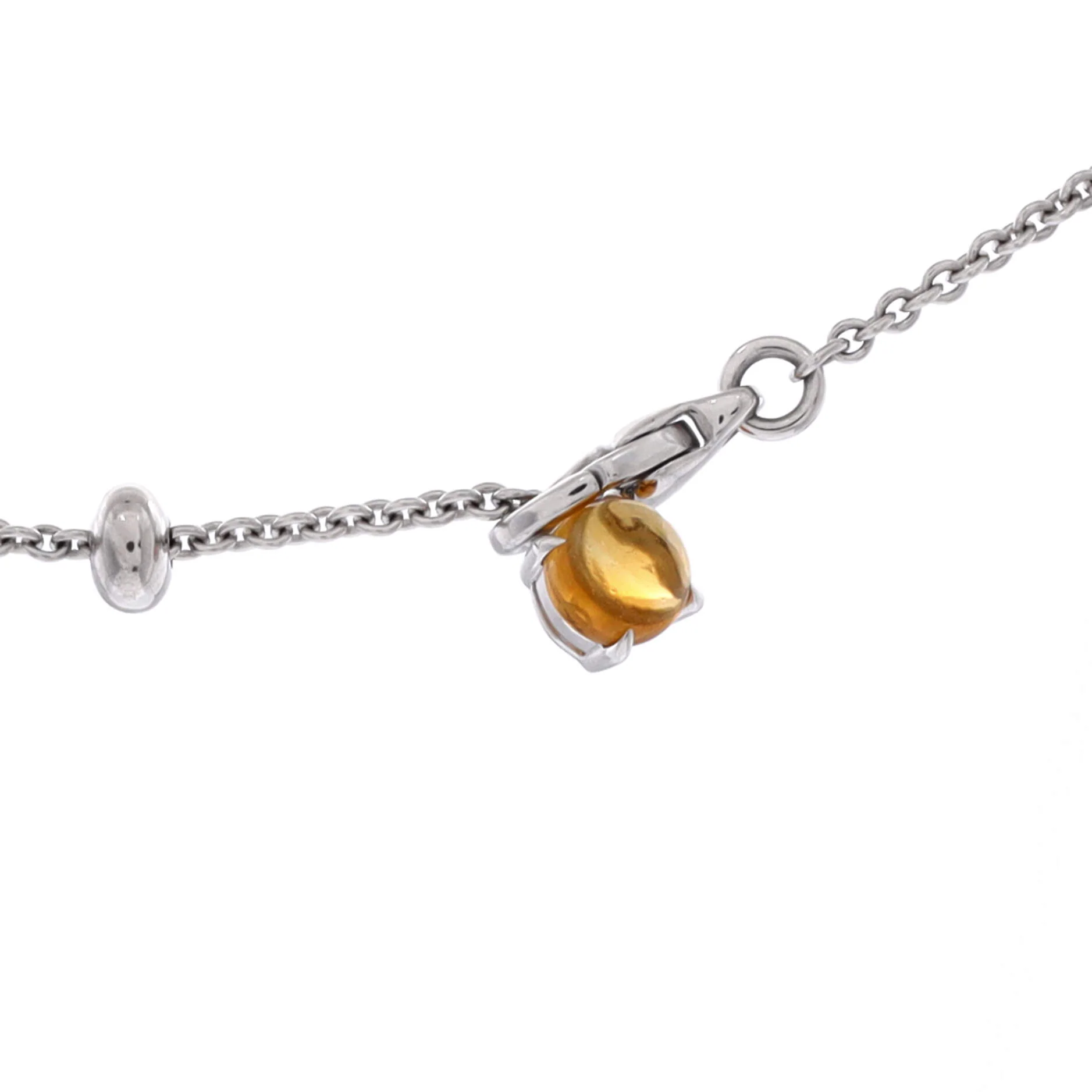 Allegra Drop Pendant Necklace 18K White Gold with Diamonds, Citrine, Peridot, Blue Topaz, Tourmaline and Garnet - Image 3