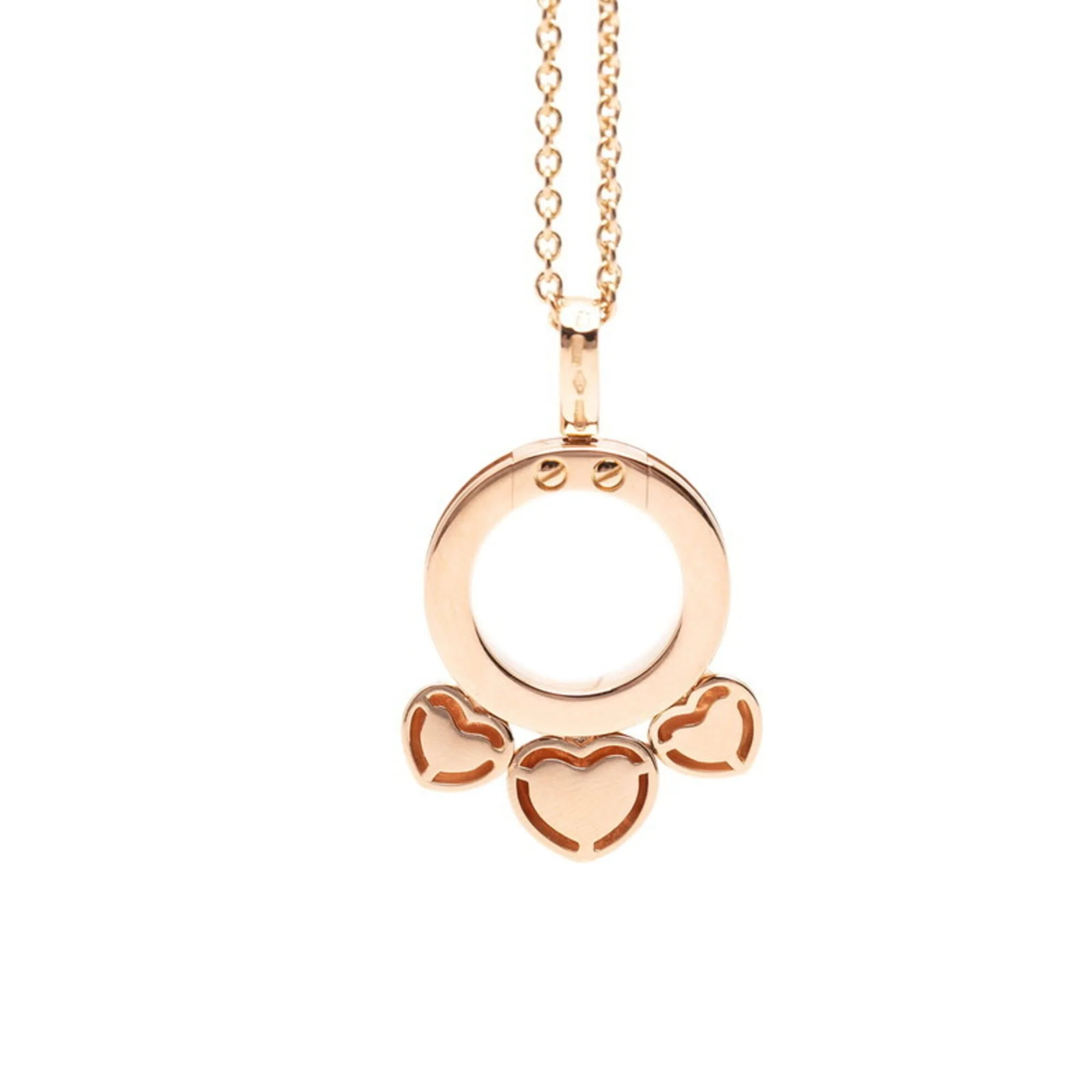 Allegra Heart Chain Pendant Necklace 18K Rose Gold - Image 2