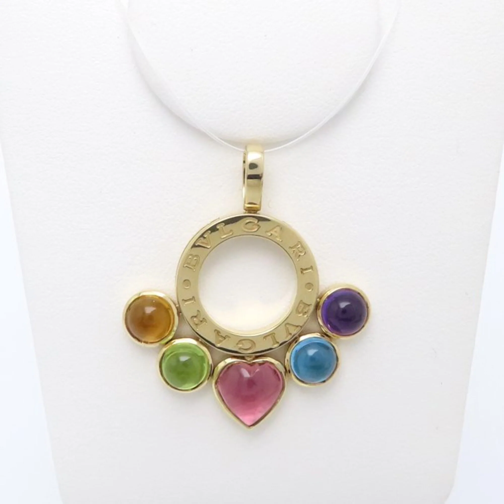Allegra Pendant Necklace 18K Yellow Gold with Amethyst and Peridot and Topaz and Tourmaline - Image 3