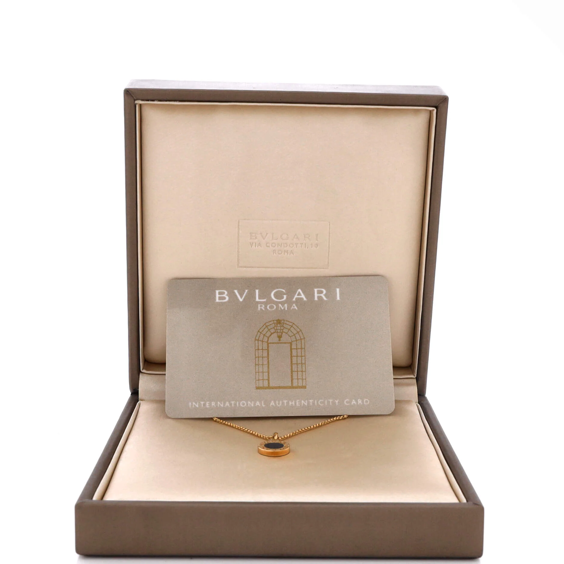 Bvlgari Bvlgari Pendant Necklace 18K Yellow Gold with Onyx - Image 2
