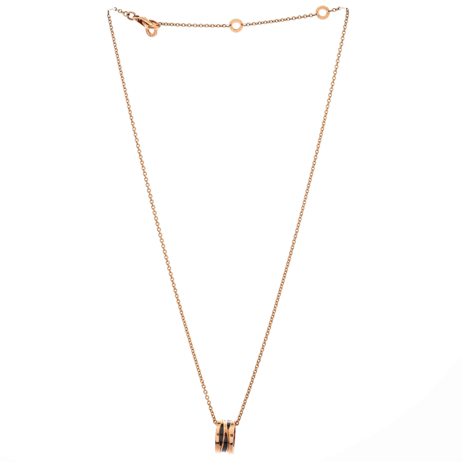 B.Zero1 Design Legend Zaha Hadid Pendant Necklace 18K Rose Gold with Ceramic - Image 2