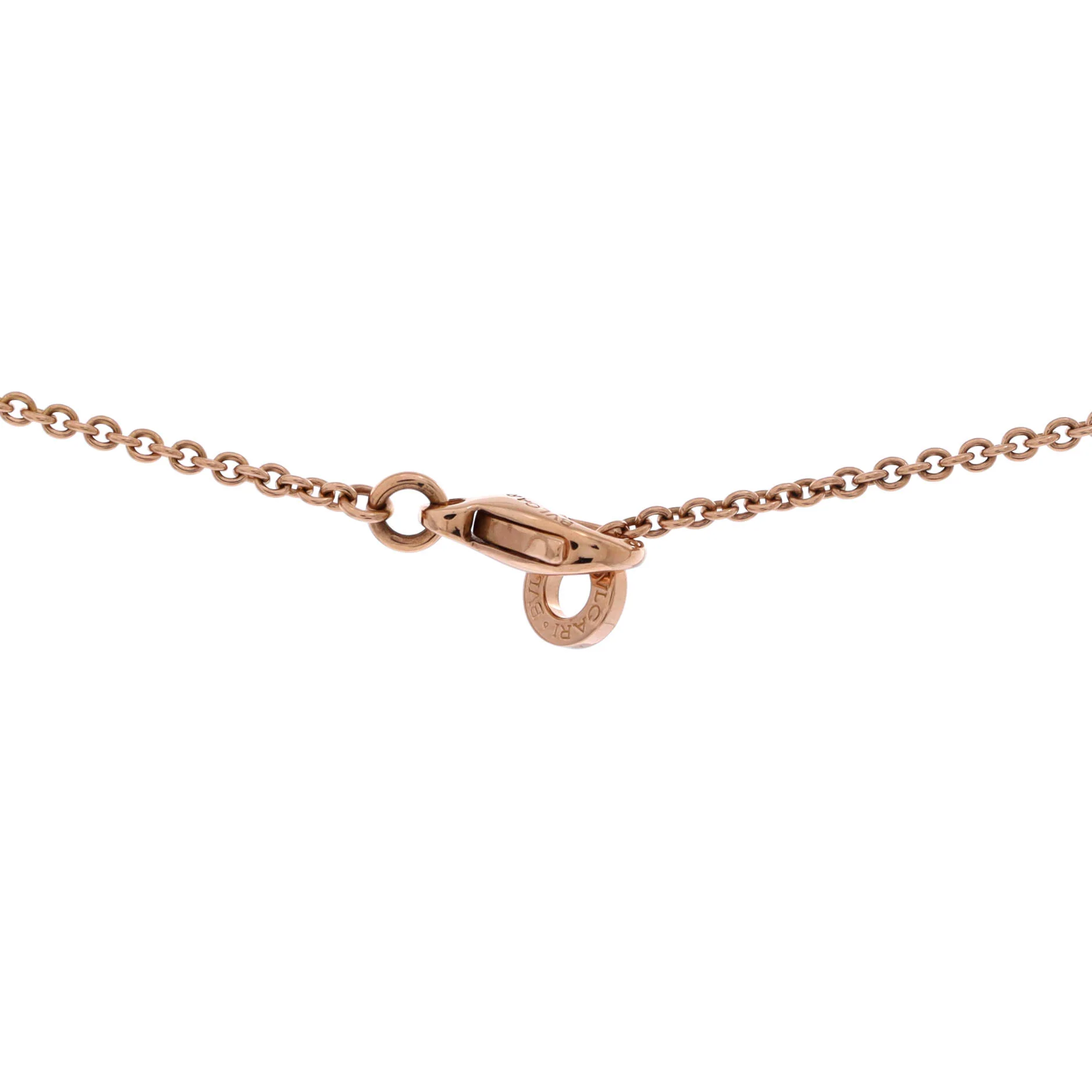 B.Zero1 Open Design Legend Zaha Hadid Pendant Necklace 18K Rose Gold with Diamonds - Image 4