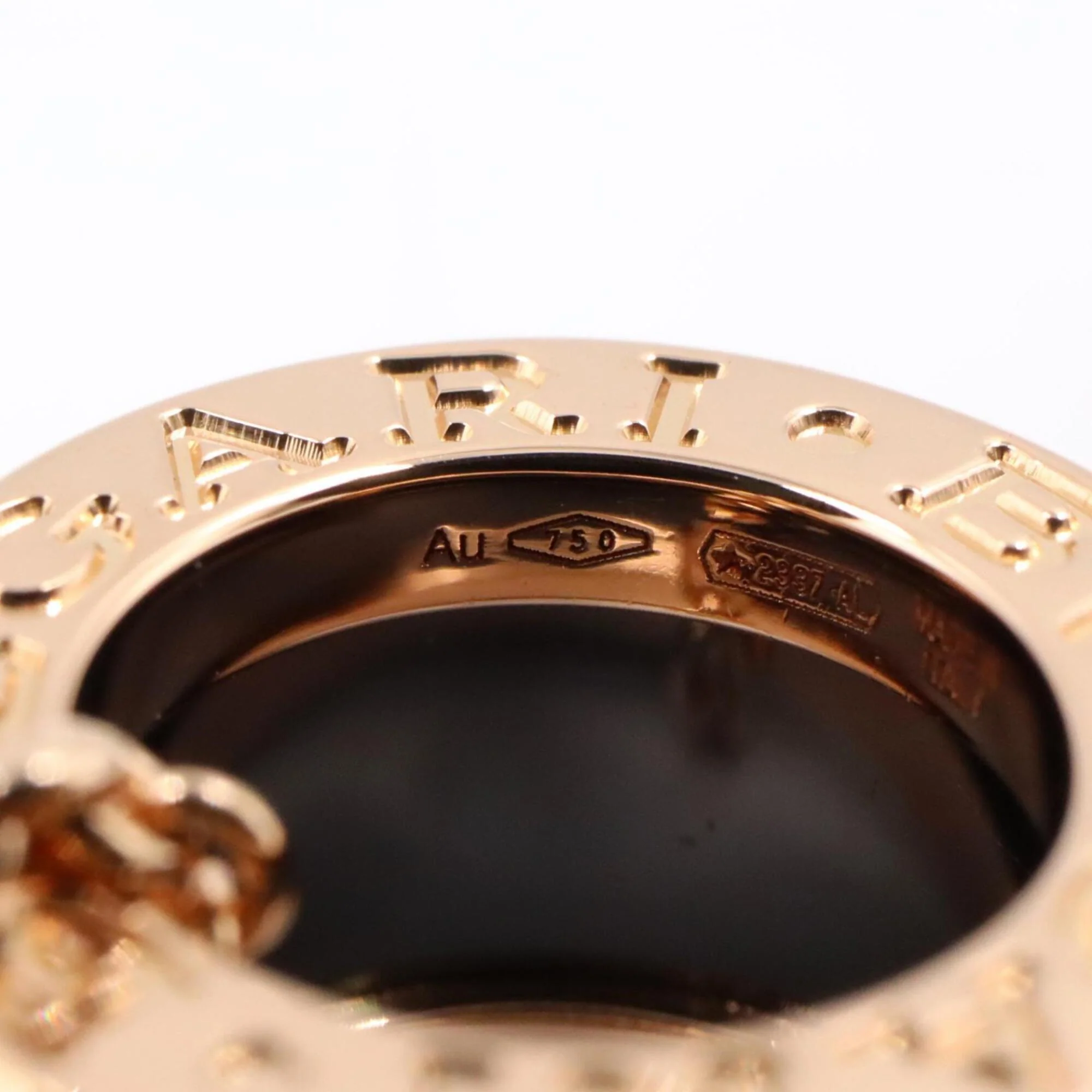 B.Zero1 Pendant Necklace Ceramic and 18K Rose Gold - Image 3
