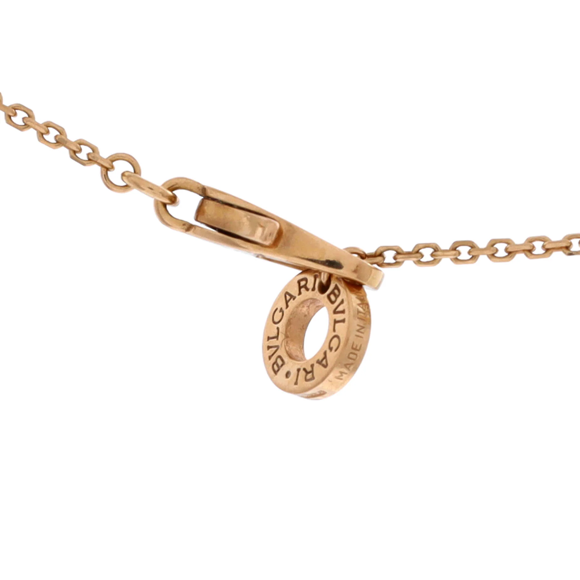 Divas' Dream Pendant Necklace 18K Rose Gold with Mother of Pearl and Diamond Small - Image 4