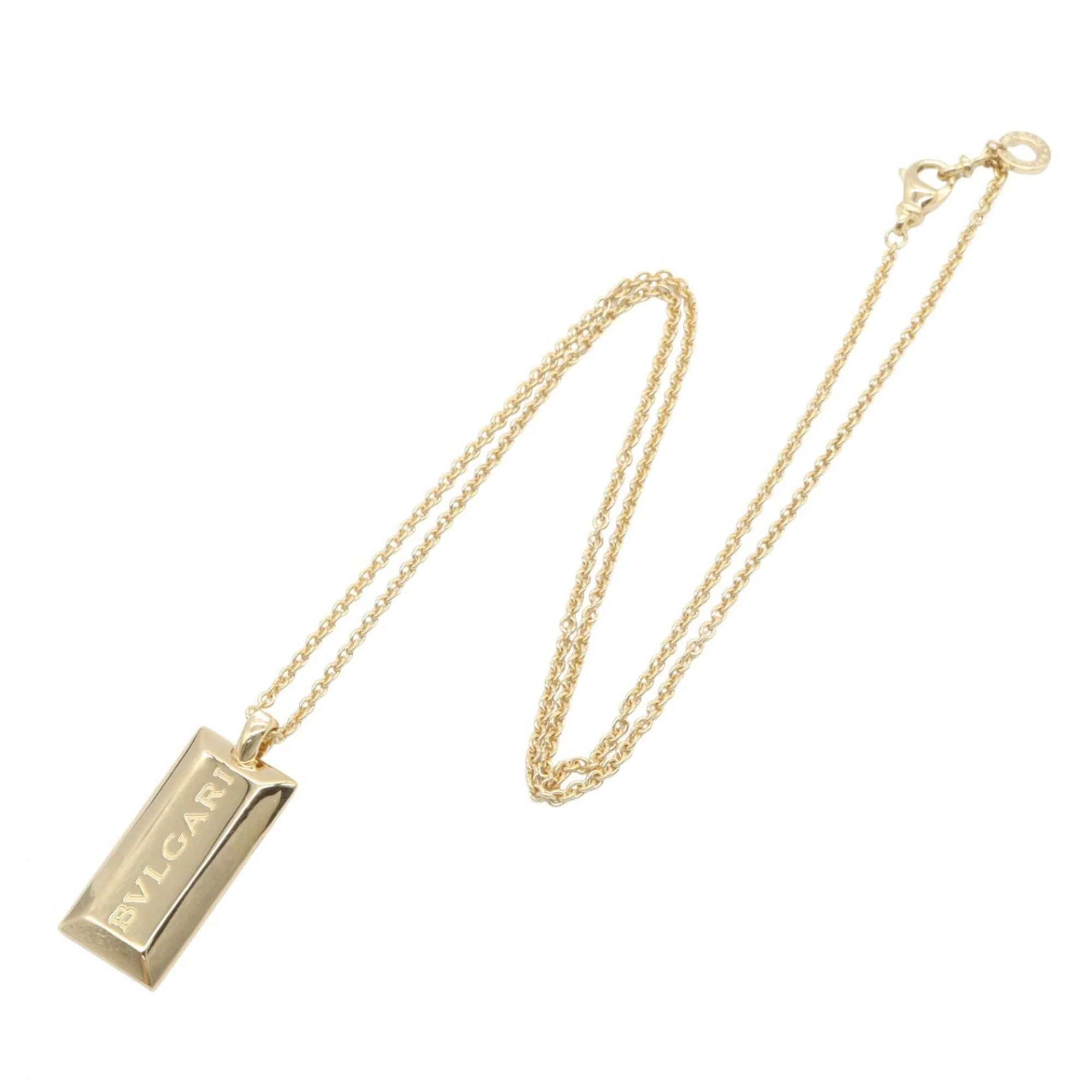 Ingot Pendant Necklace 18K Yellow Gold - Image 2