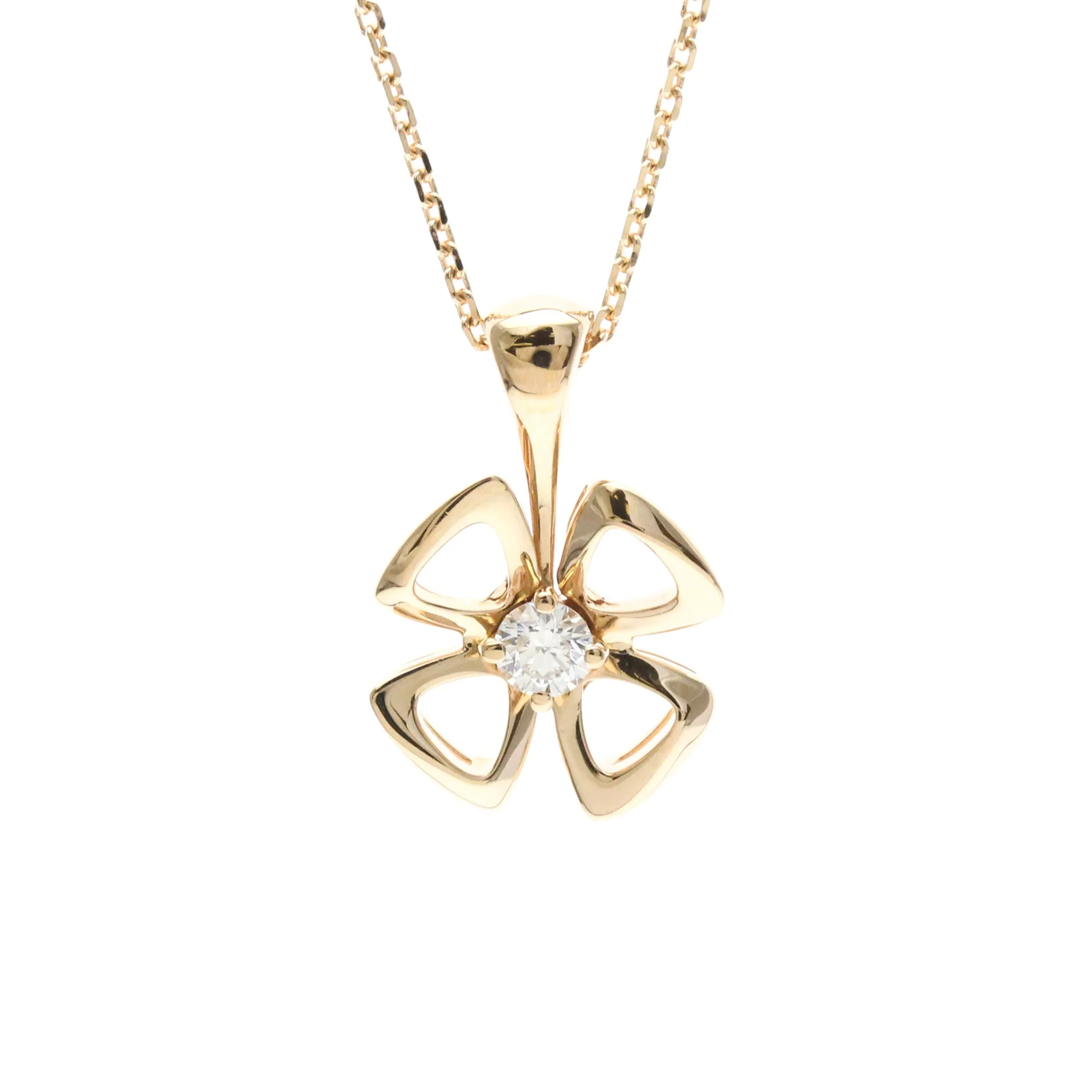 Pendant Necklace 18K Rose Gold With Diamond